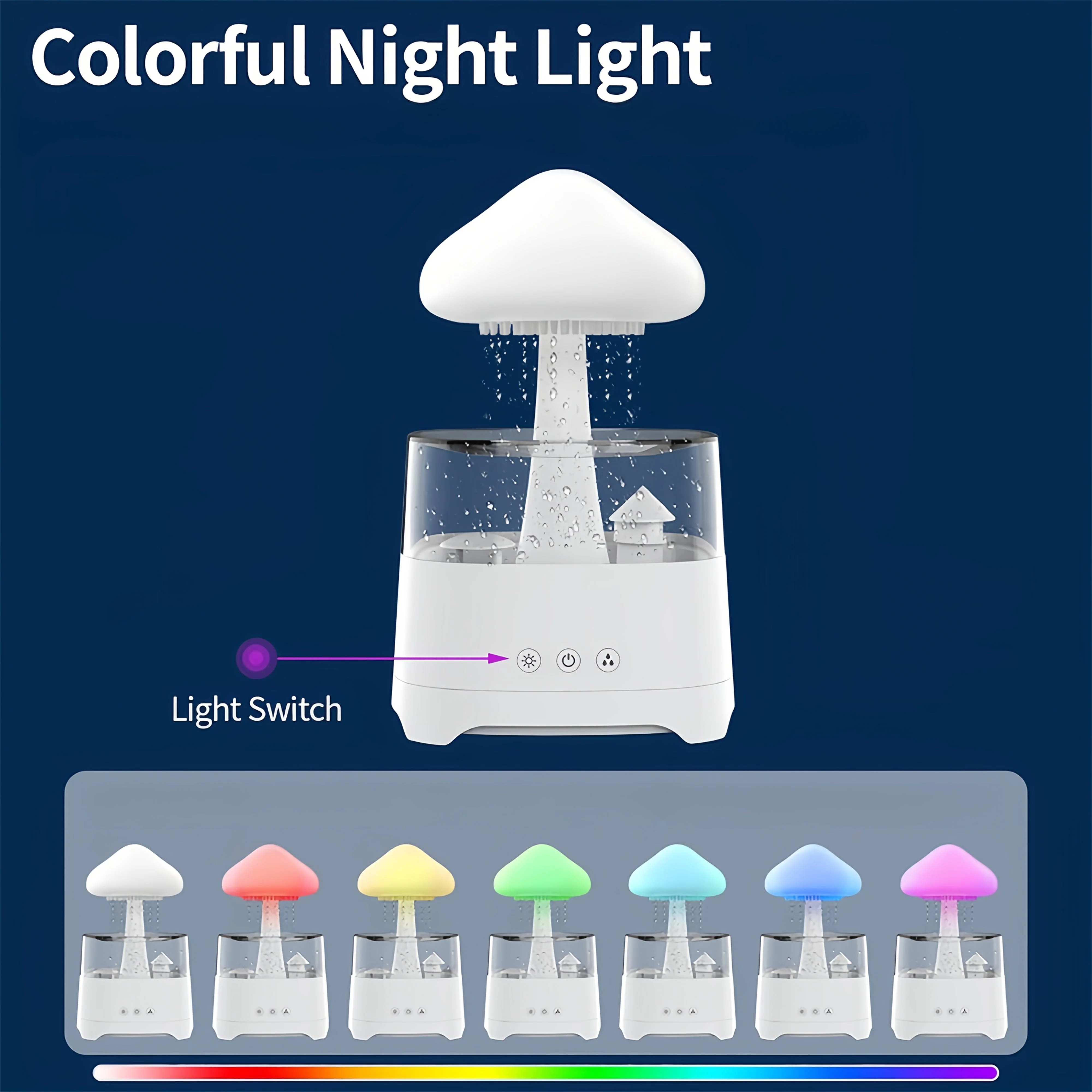 Rain Cloud Humidifier – 7-Color Aromatherapy Diffuser with Remote for Bedroom - Image 6