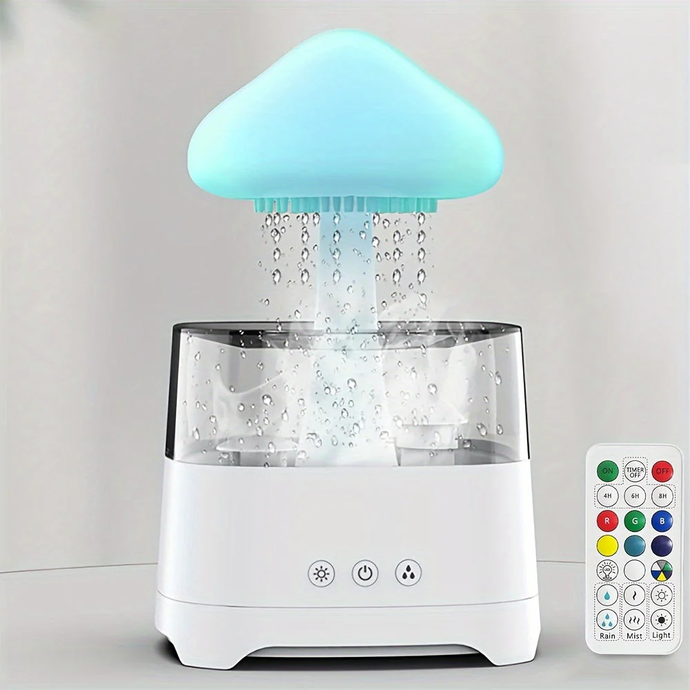Rain Cloud Humidifier – 7-Color Aromatherapy Diffuser with Remote for Bedroom - Image 9