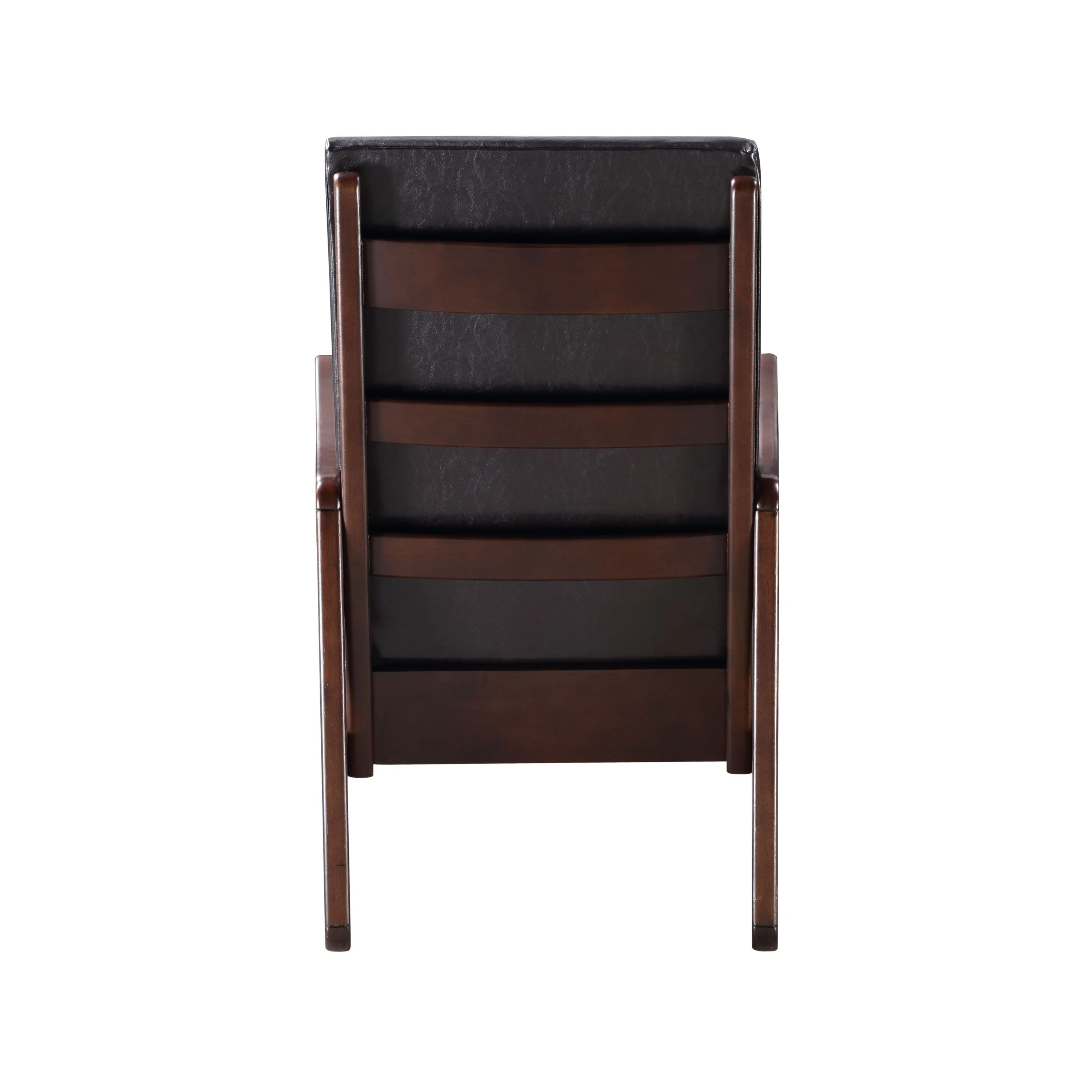 Raina Dark Brown Synthetic Leather & Espresso Finish Rocking Chair - Image 5
