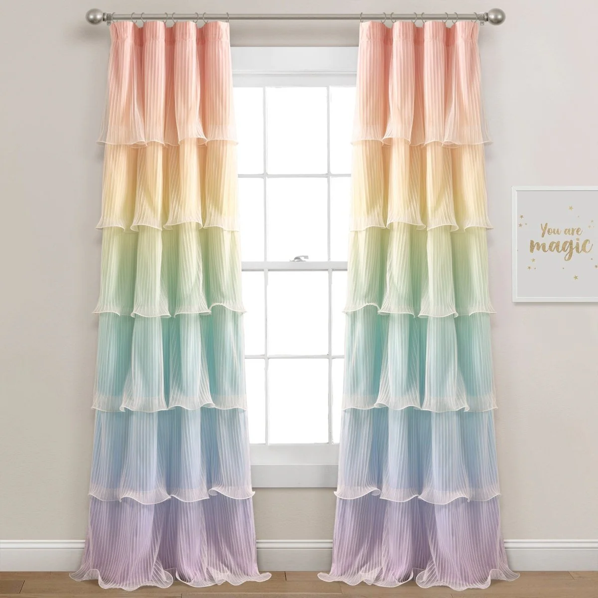 Rainbow Ombre Nerina Window Curtains - Image 7