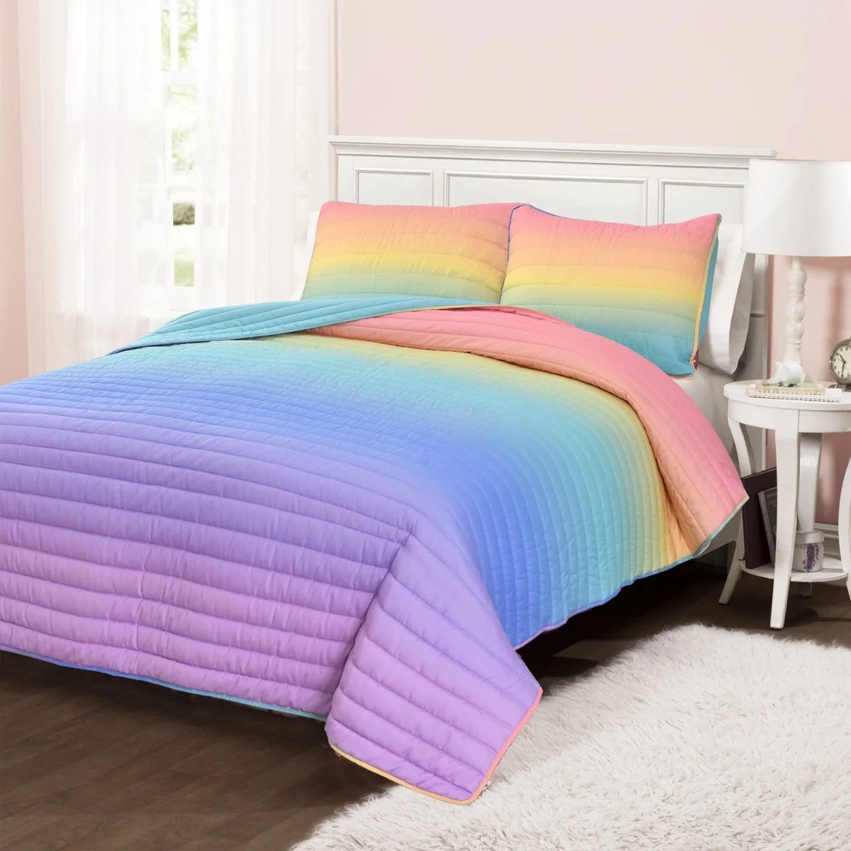 Rainbow Ombre Quilt Set - Image 14