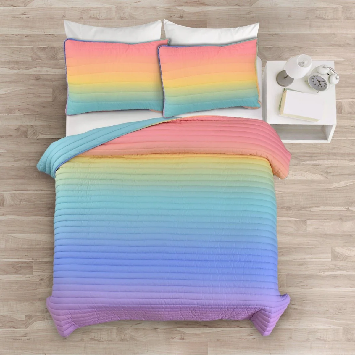 Rainbow Ombre Quilt Set - Image 15