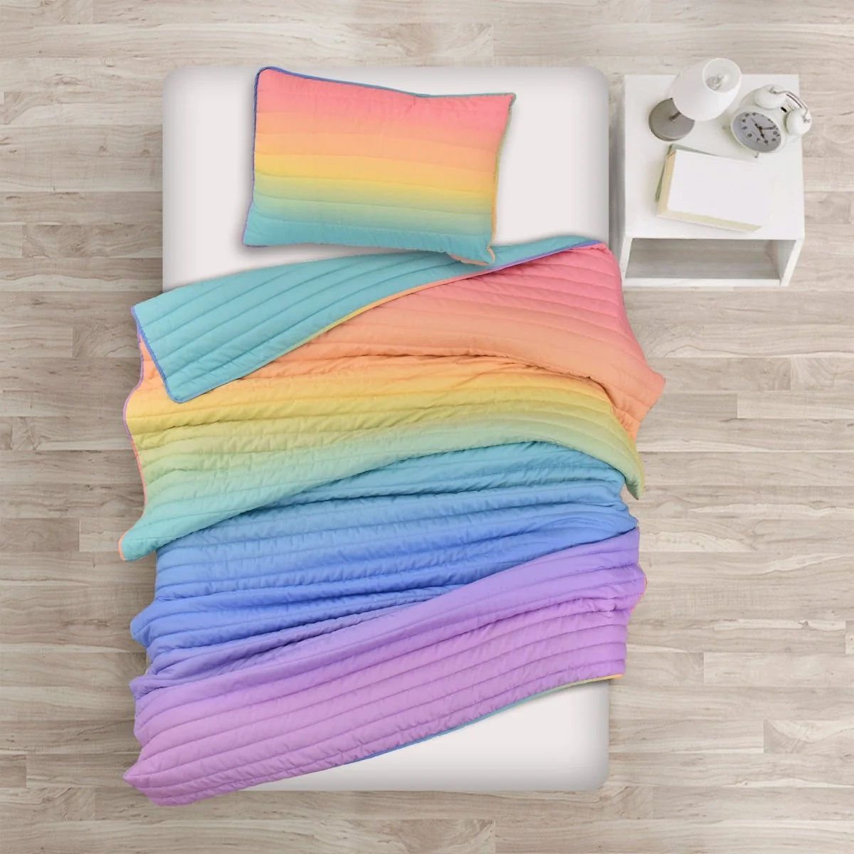 Rainbow Ombre Quilt Set - Image 2