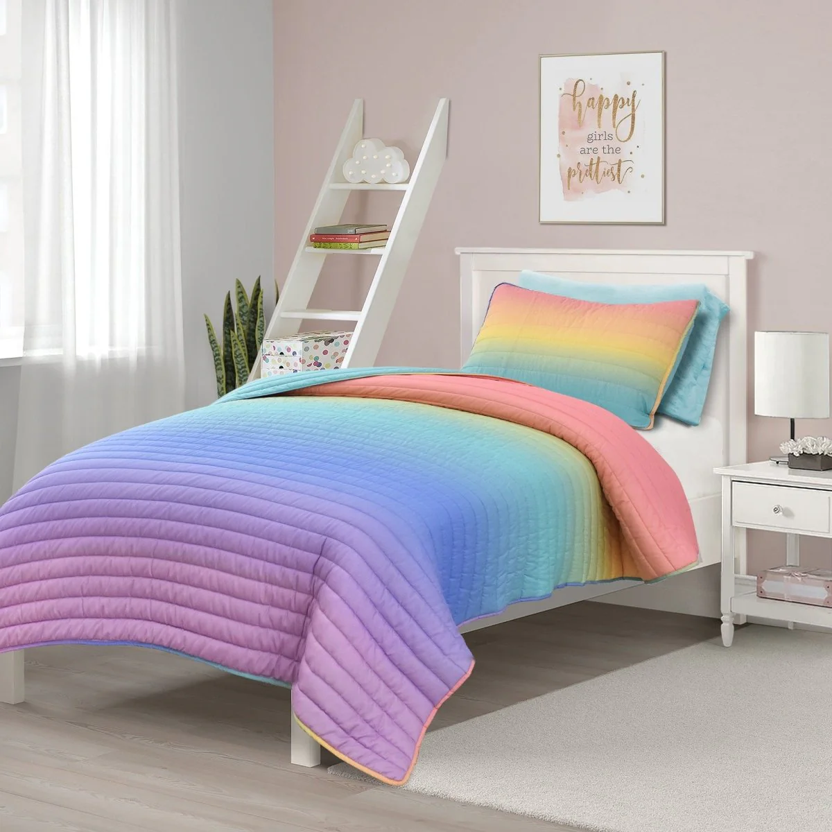 Rainbow Ombre Quilt Set - Image 7