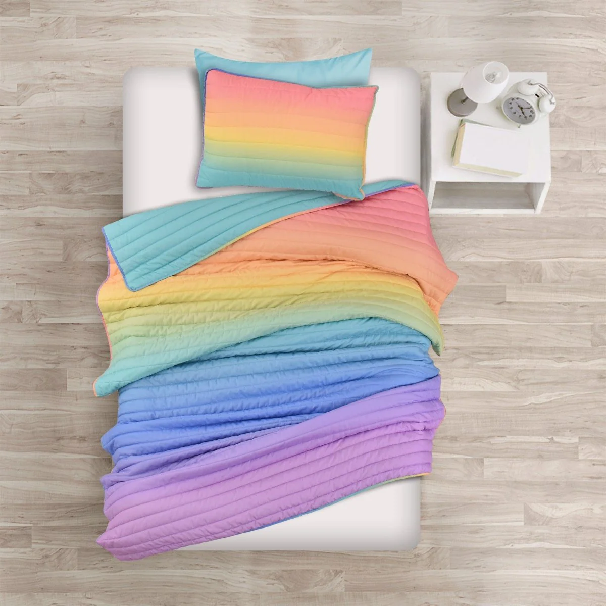Rainbow Ombre Quilt Set - Image 8