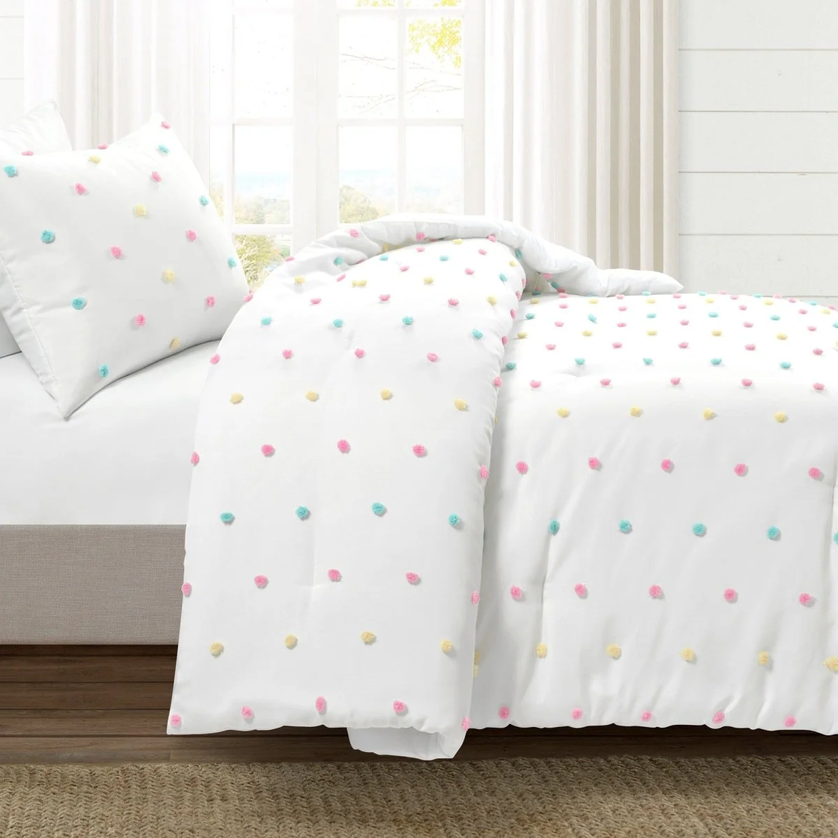 Rainbow Tufted Dot Comforter Set - Image 8