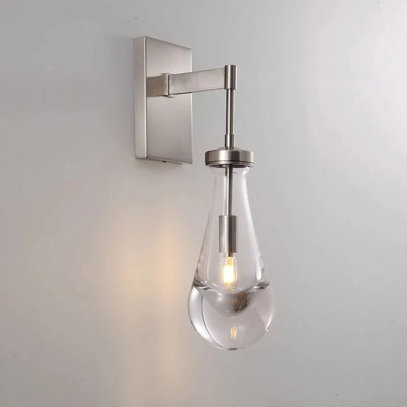 Raindrop Glass Wall Sconce E12 Dimmable 17.75" Modern Light Fixture - Image 3