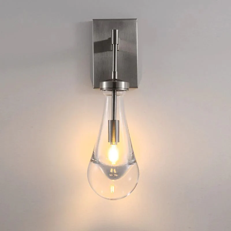 Raindrop Glass Wall Sconce E12 Dimmable 17.75" Modern Light Fixture - Image 5