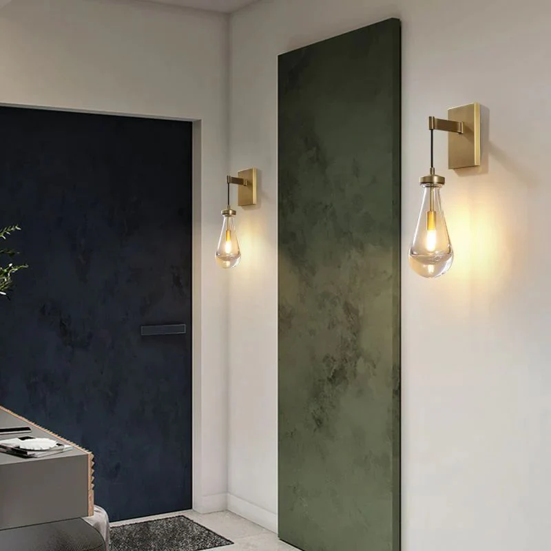 Raindrop Glass Wall Sconce E12 Dimmable 17.75" Modern Light Fixture - Image 6