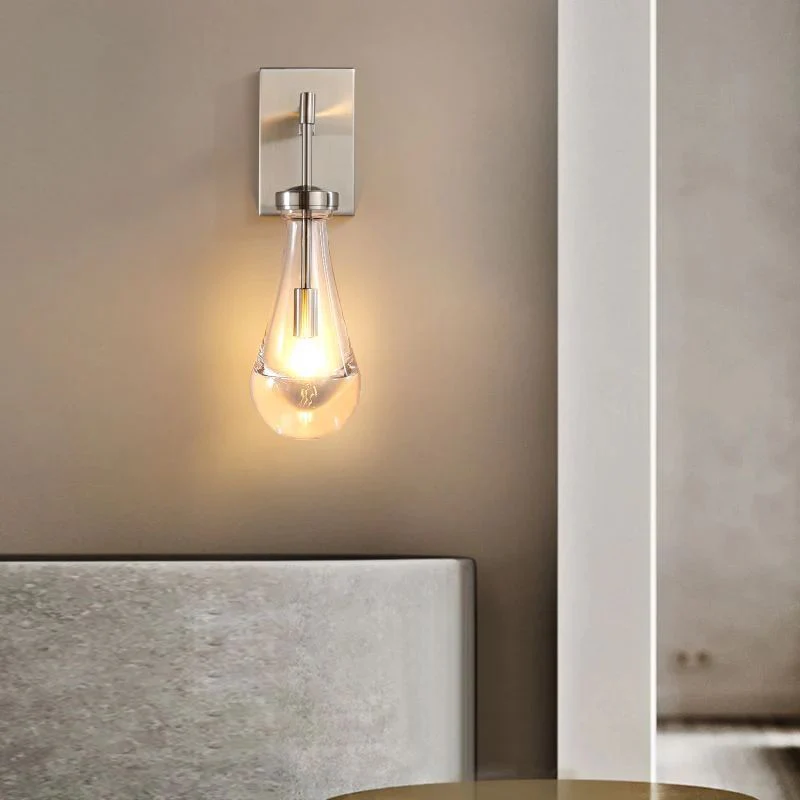 Raindrop Glass Wall Sconce E12 Dimmable 17.75" Modern Light Fixture - Image 9