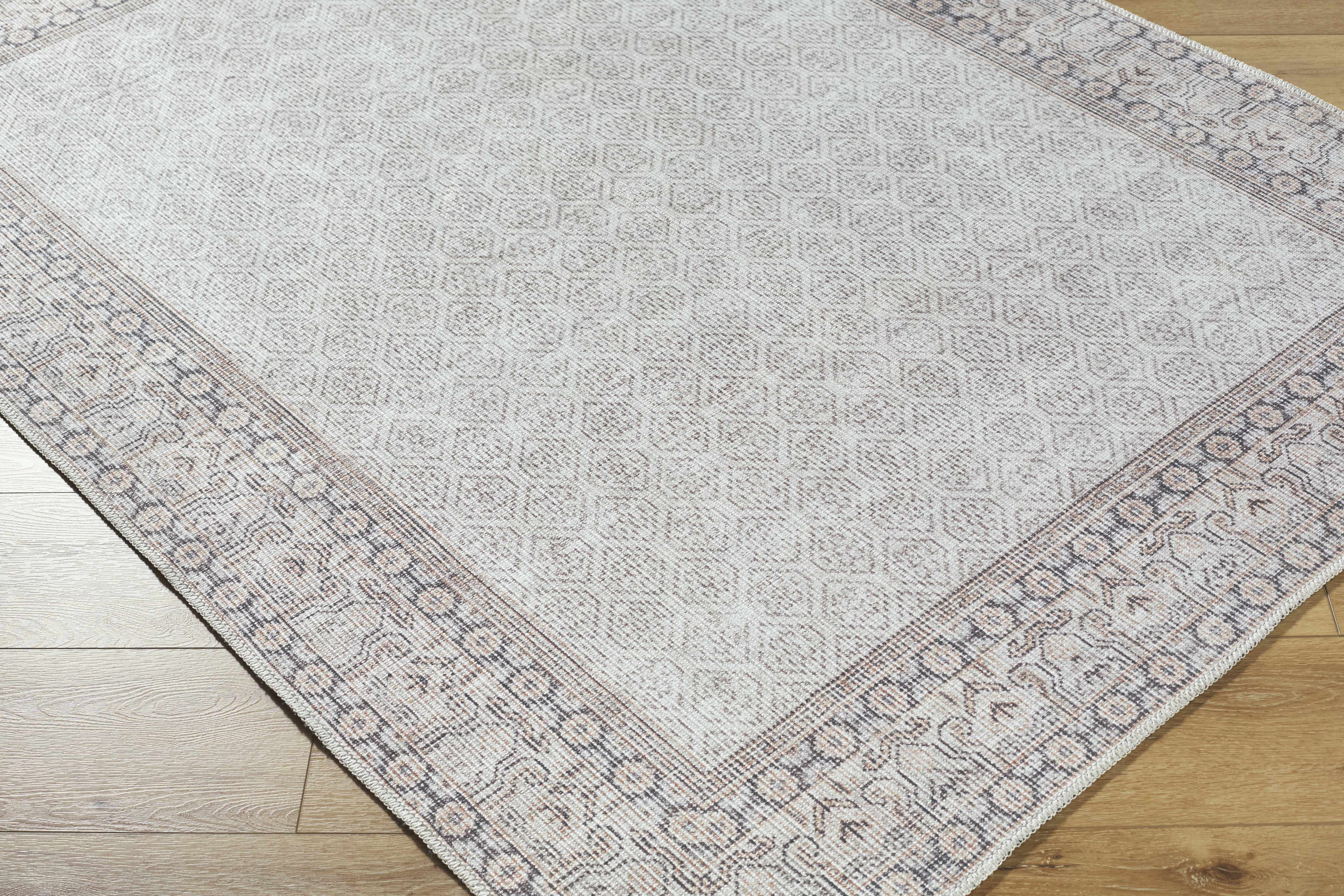 Rainier Cottage Border Beige Washable Rug | Our PNW Home X Livabliss - Image 4