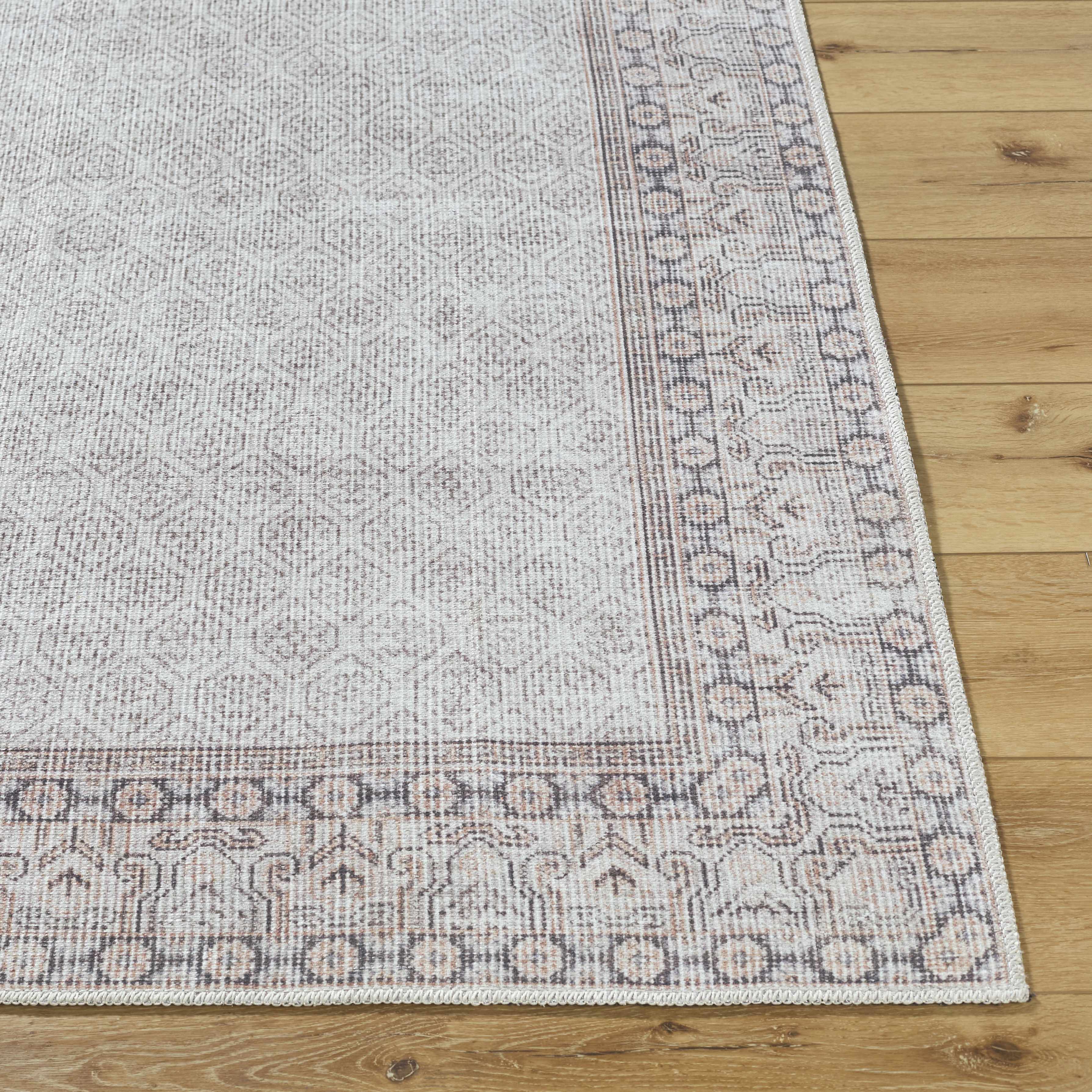 Rainier Cottage Border Beige Washable Rug | Our PNW Home X Livabliss - Image 5