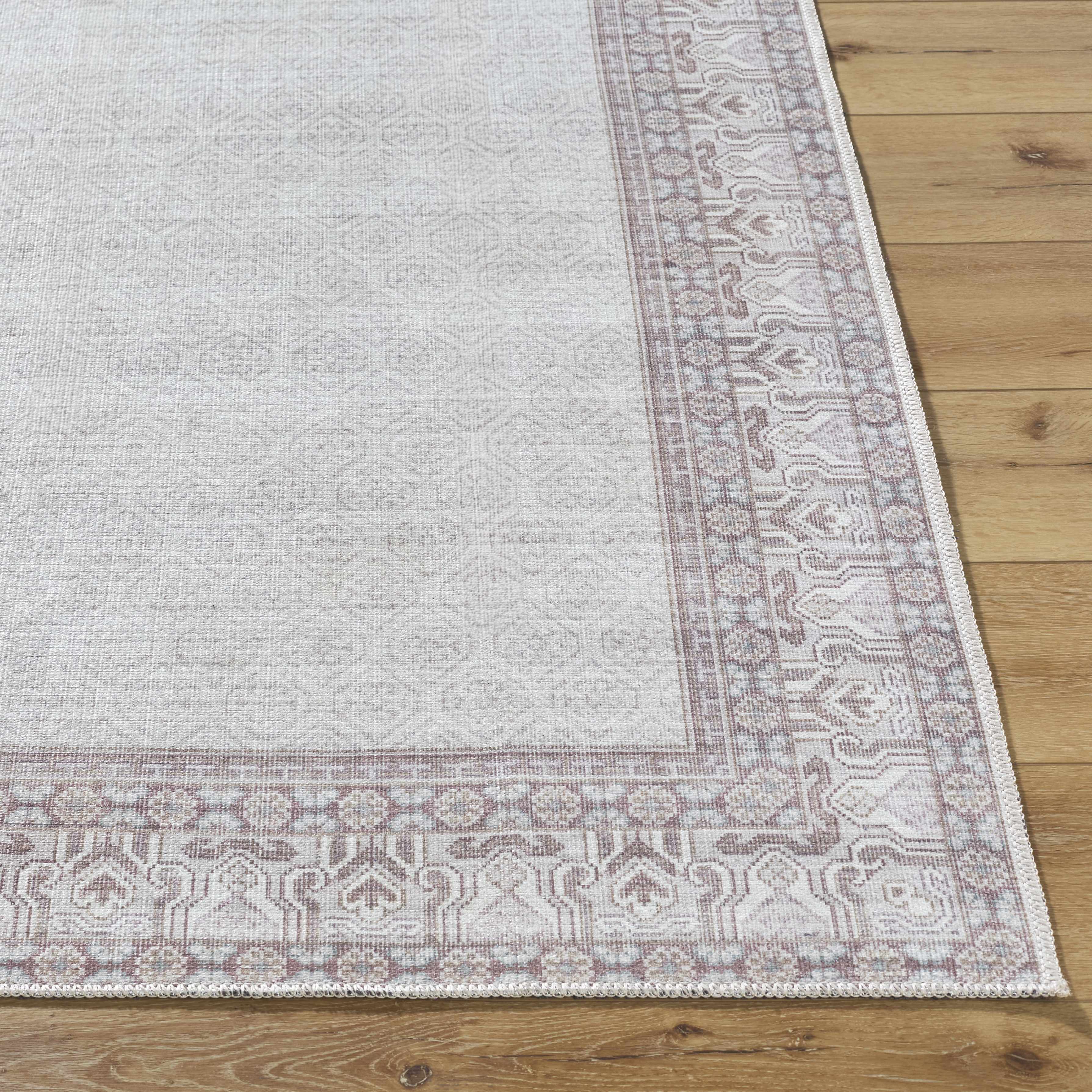 Rainier Cottage Border Brown Washable Rug | Our PNW Home X Livabliss - Image 3