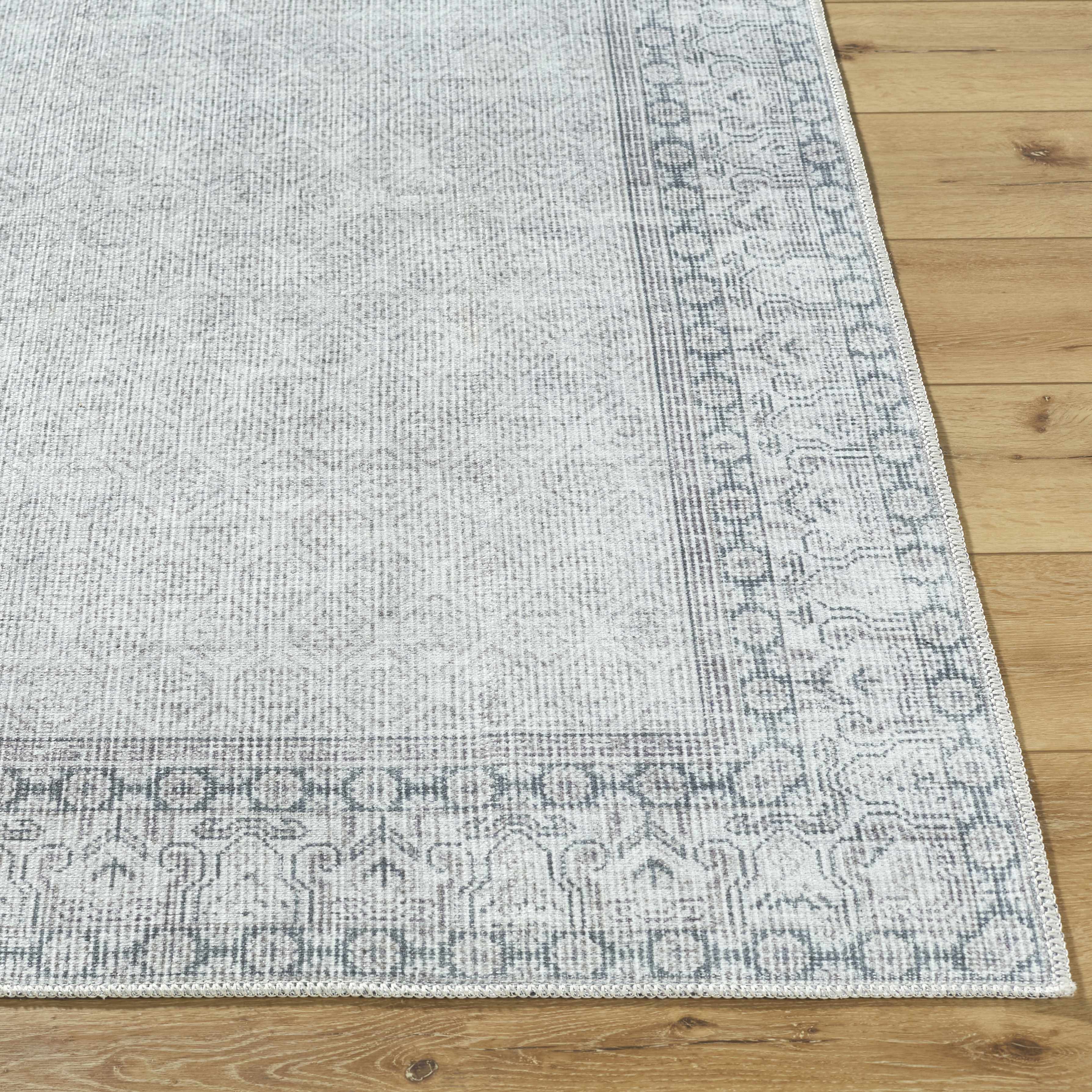 Rainier Cottage Border Gray Washable Rug | Our PNW Home X Livabliss - Image 3