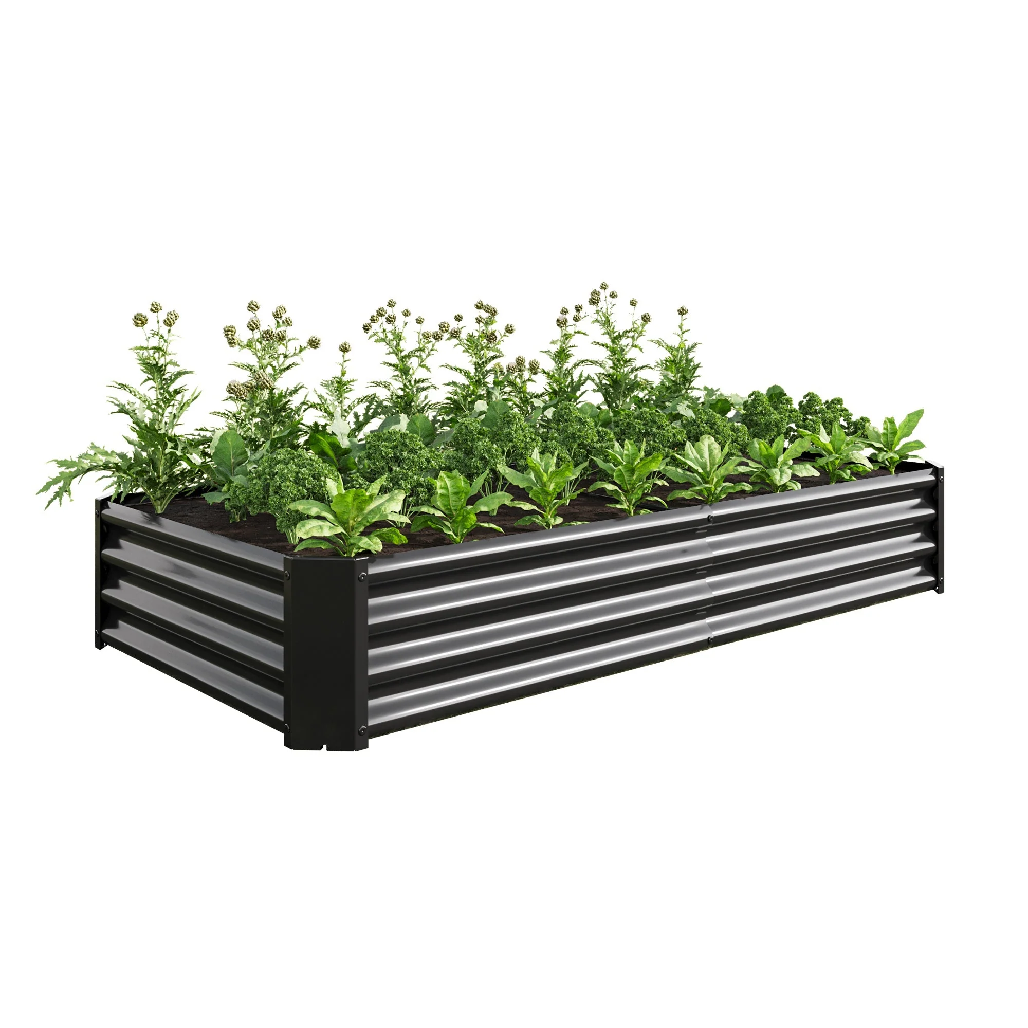 Raised Garden Bed Outdoor 6×3×1 ft Metal Raised Rectangle Planter Bed - Image 12