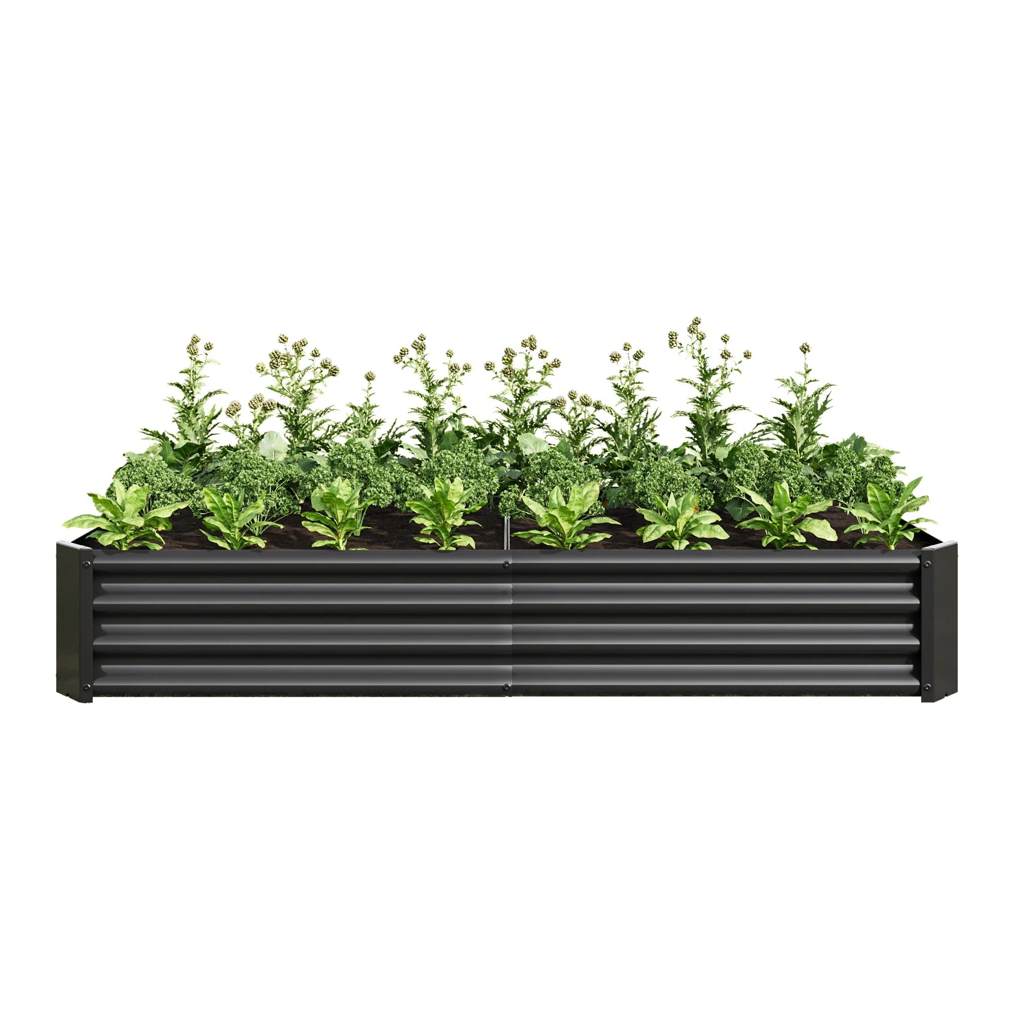 Raised Garden Bed Outdoor 6×3×1 ft Metal Raised Rectangle Planter Bed - Image 14