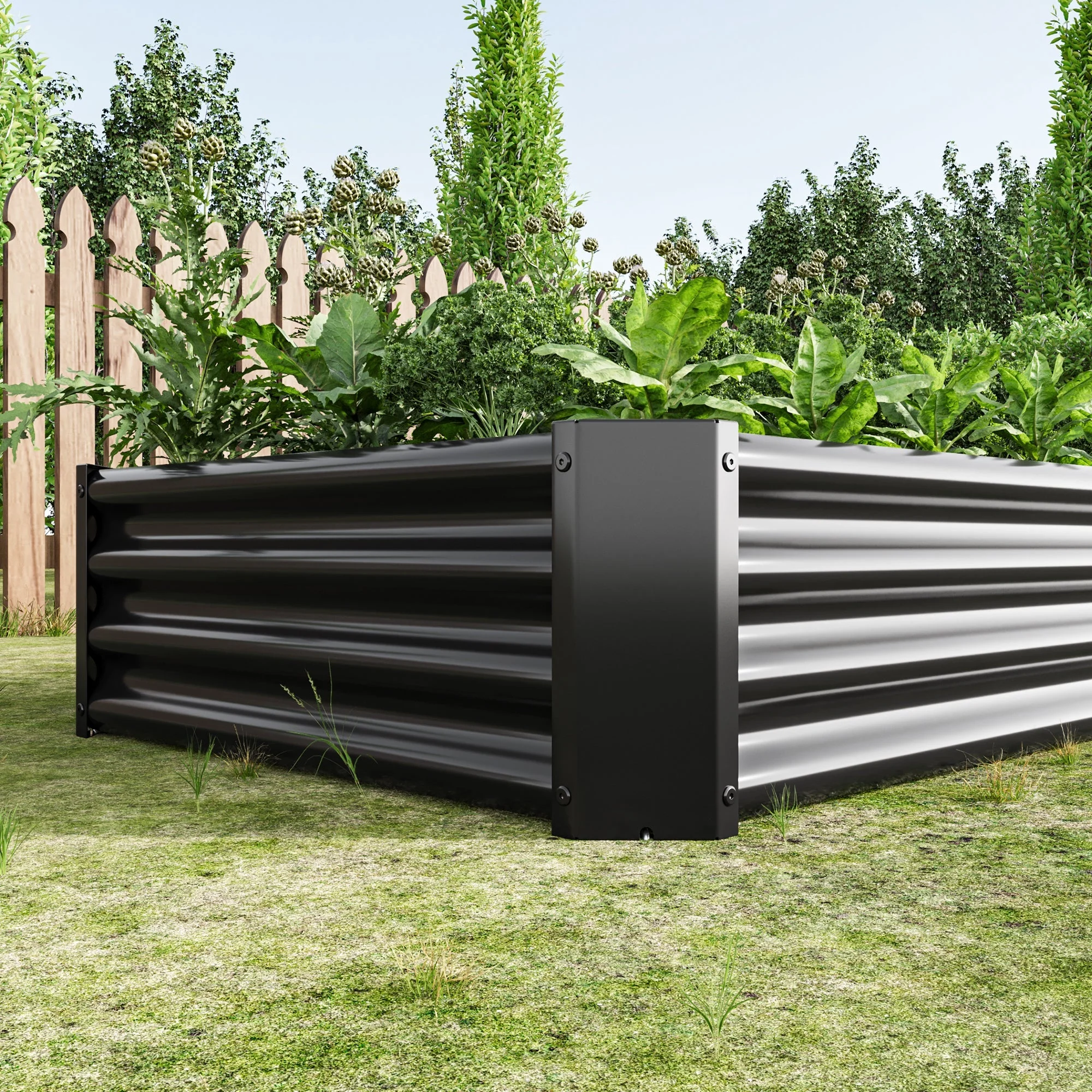 Raised Garden Bed Outdoor 6×3×1 ft Metal Raised Rectangle Planter Bed - Image 3