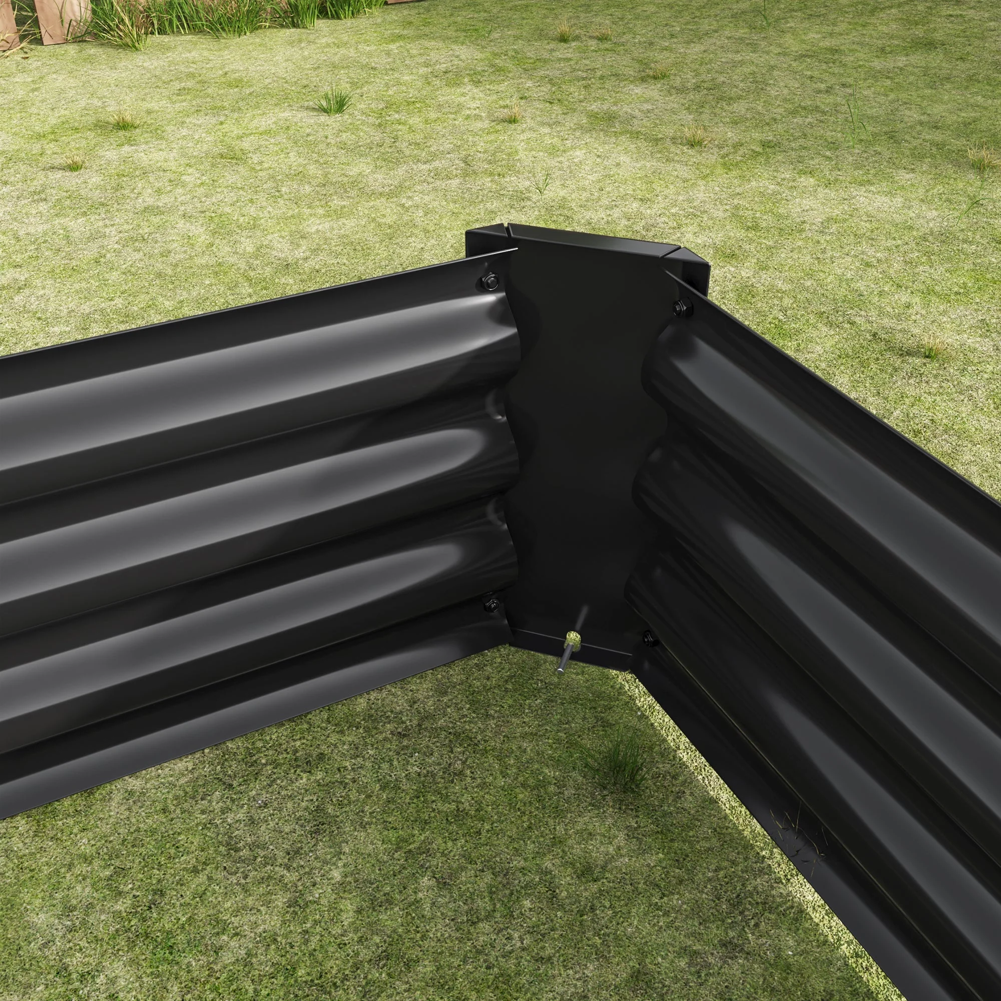 Raised Garden Bed Outdoor 6×3×1 ft Metal Raised Rectangle Planter Bed - Image 4