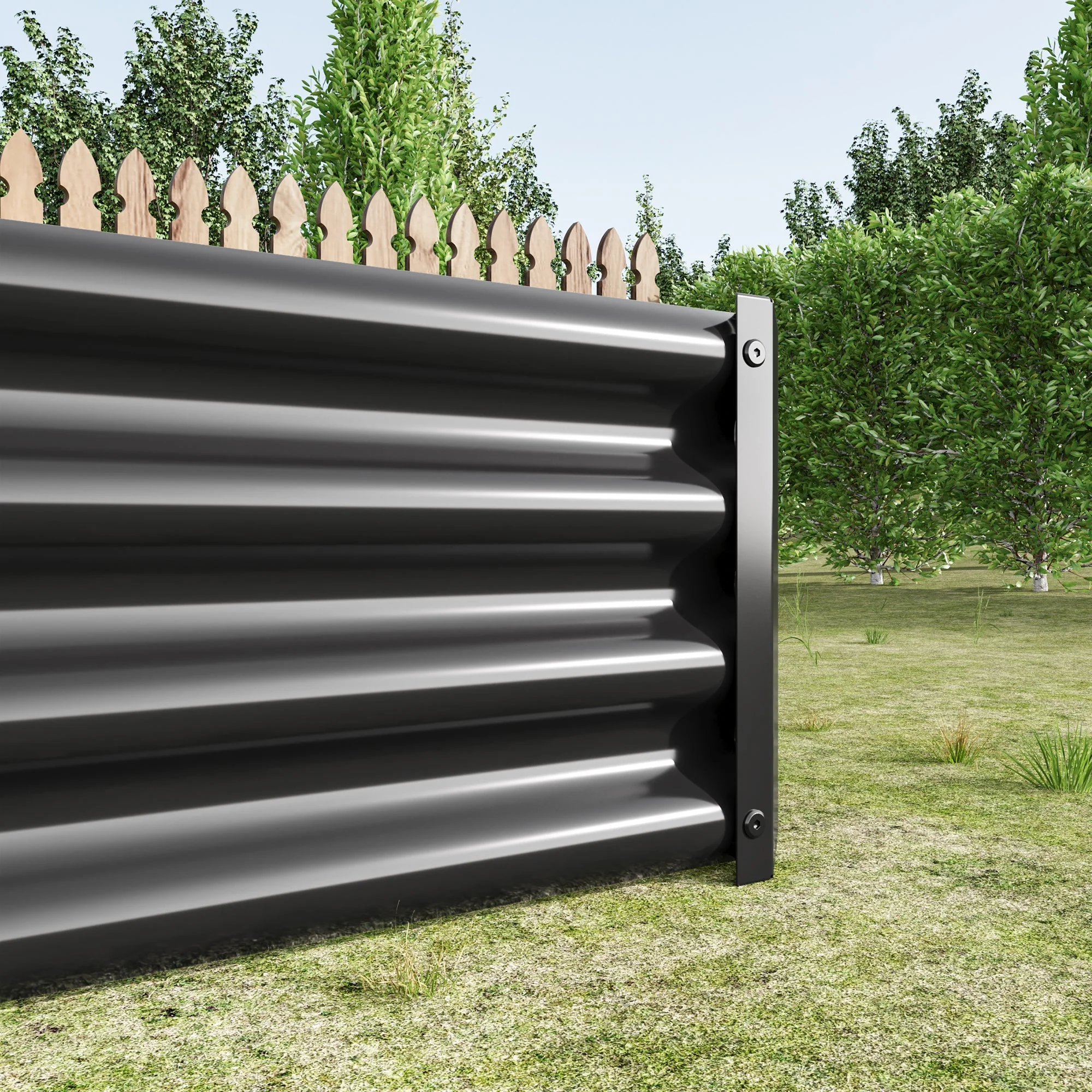 Raised Garden Bed Outdoor 6×3×1 ft Metal Raised Rectangle Planter Bed - Image 5