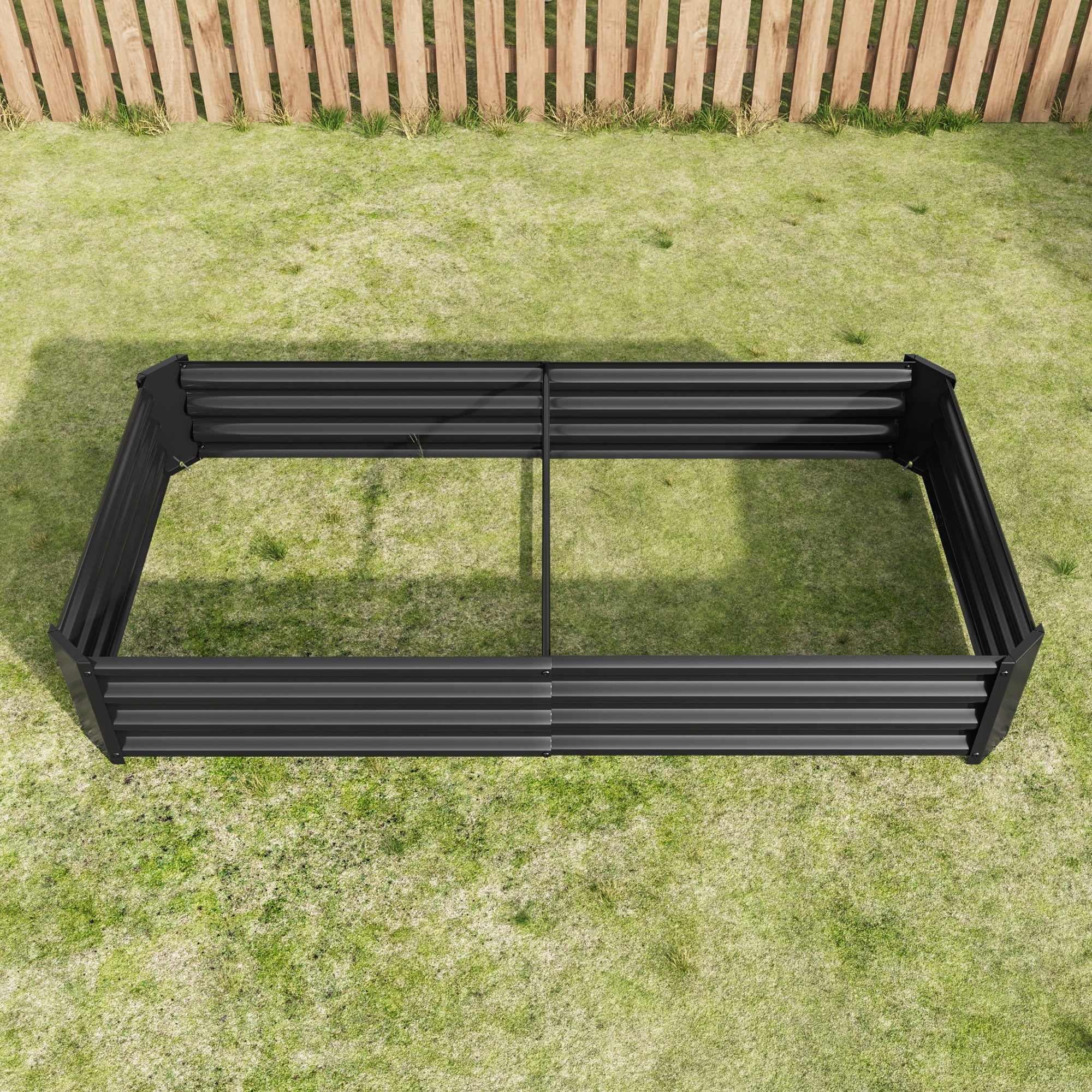 Raised Garden Bed Outdoor 6×3×1 ft Metal Raised Rectangle Planter Bed - Image 6