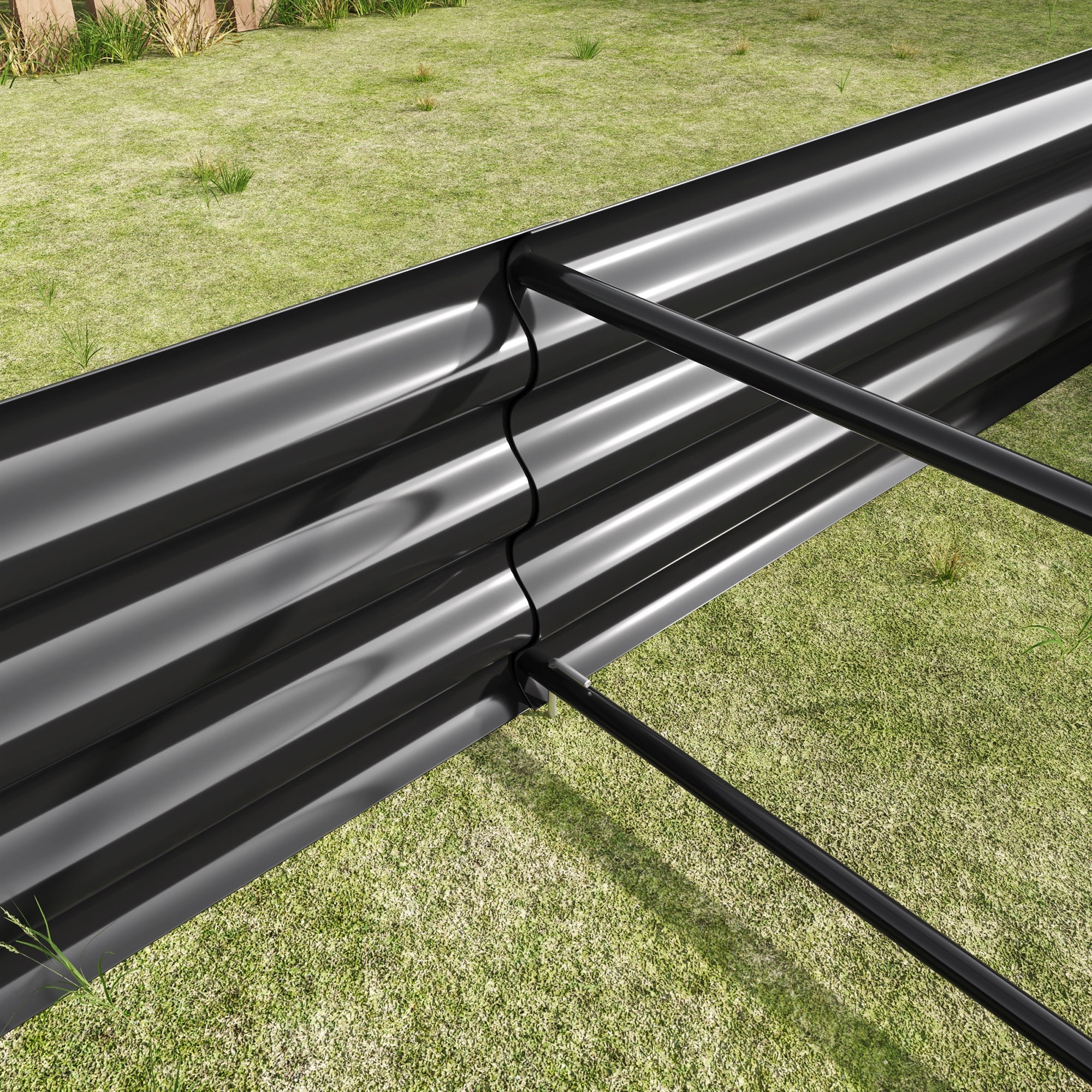 Raised Garden Bed Outdoor 6×3×1 ft Metal Raised Rectangle Planter Bed - Image 7