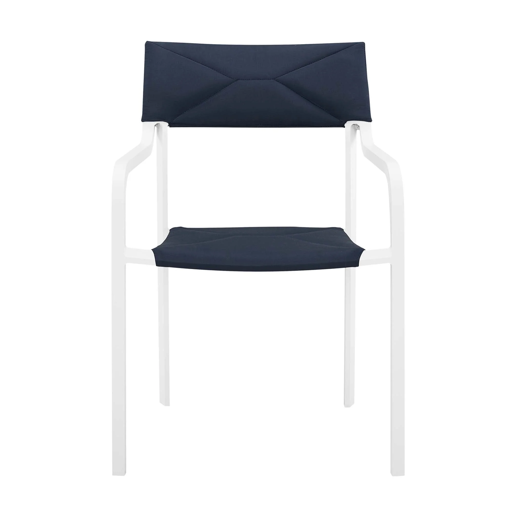 Raleigh Stackable Outdoor Patio Aluminum Dining Armchair by Modway - Image 4