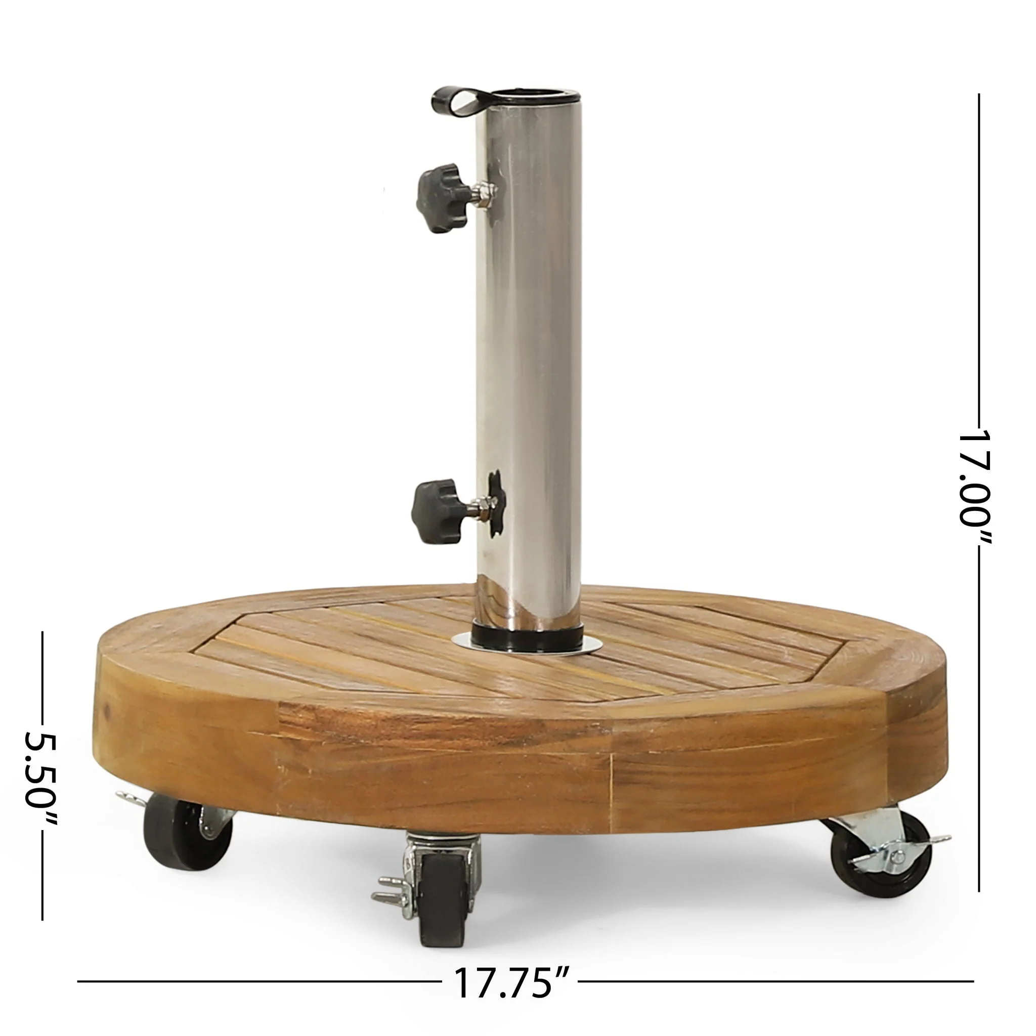 Ralph Round Umbrella Base - Teak - Image 3