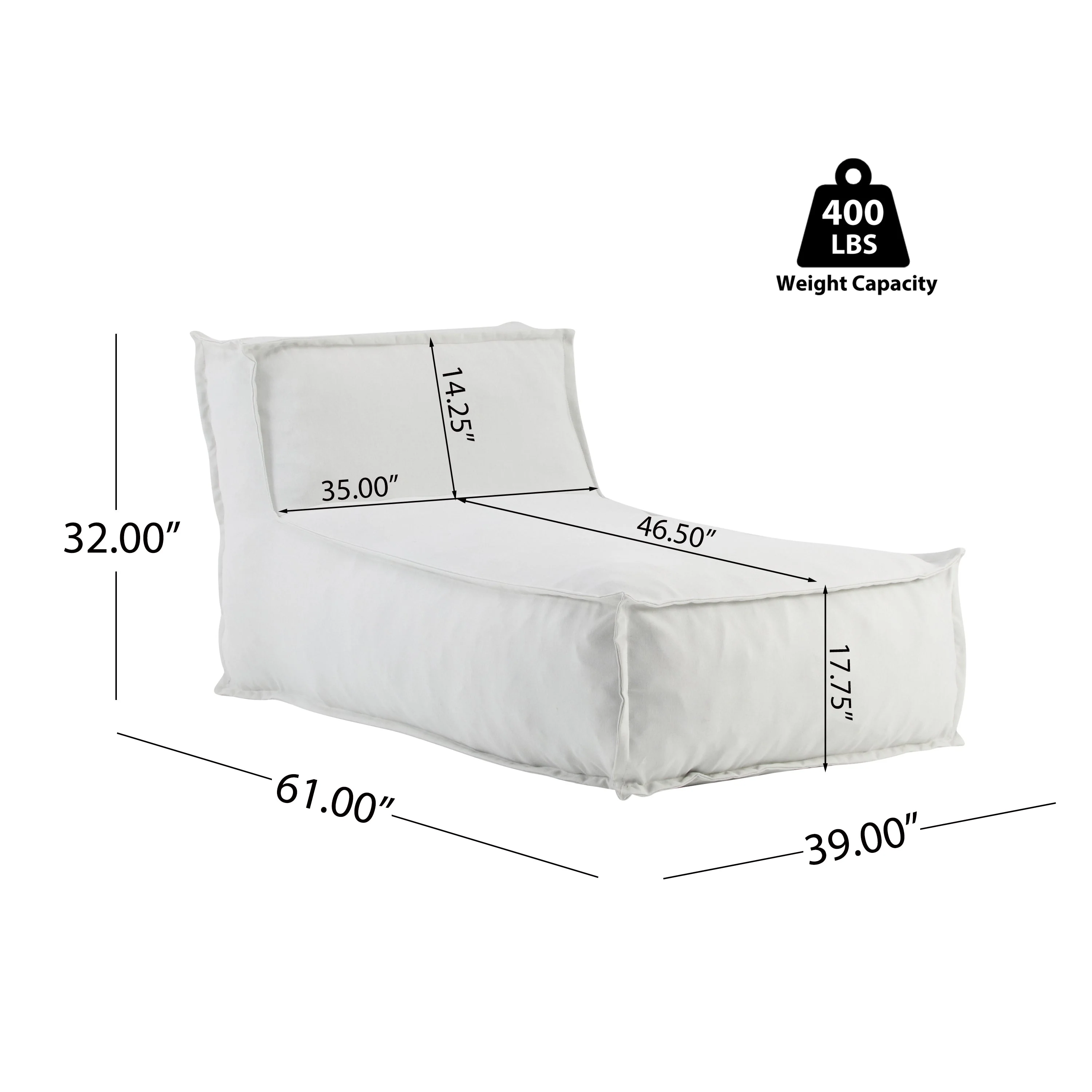 Ramona Outdoor Bean Bag Lounge Chair - Image 3