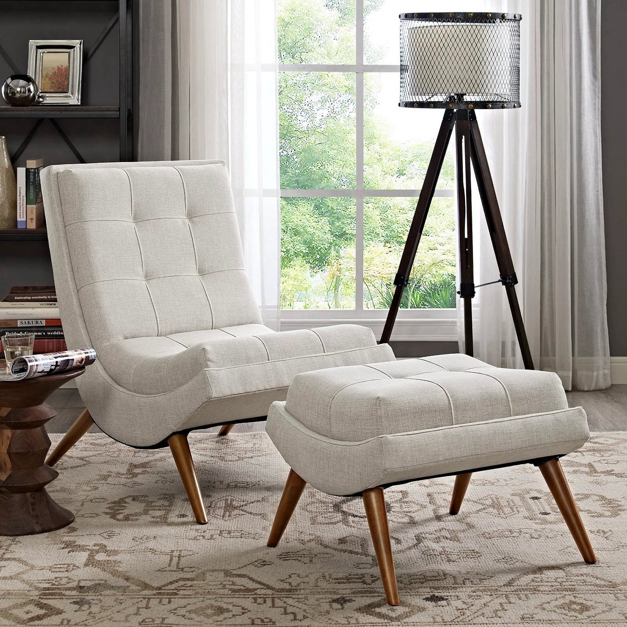 Ramp Upholstered Fabric Lounge Chair Set by Modway - Image 6