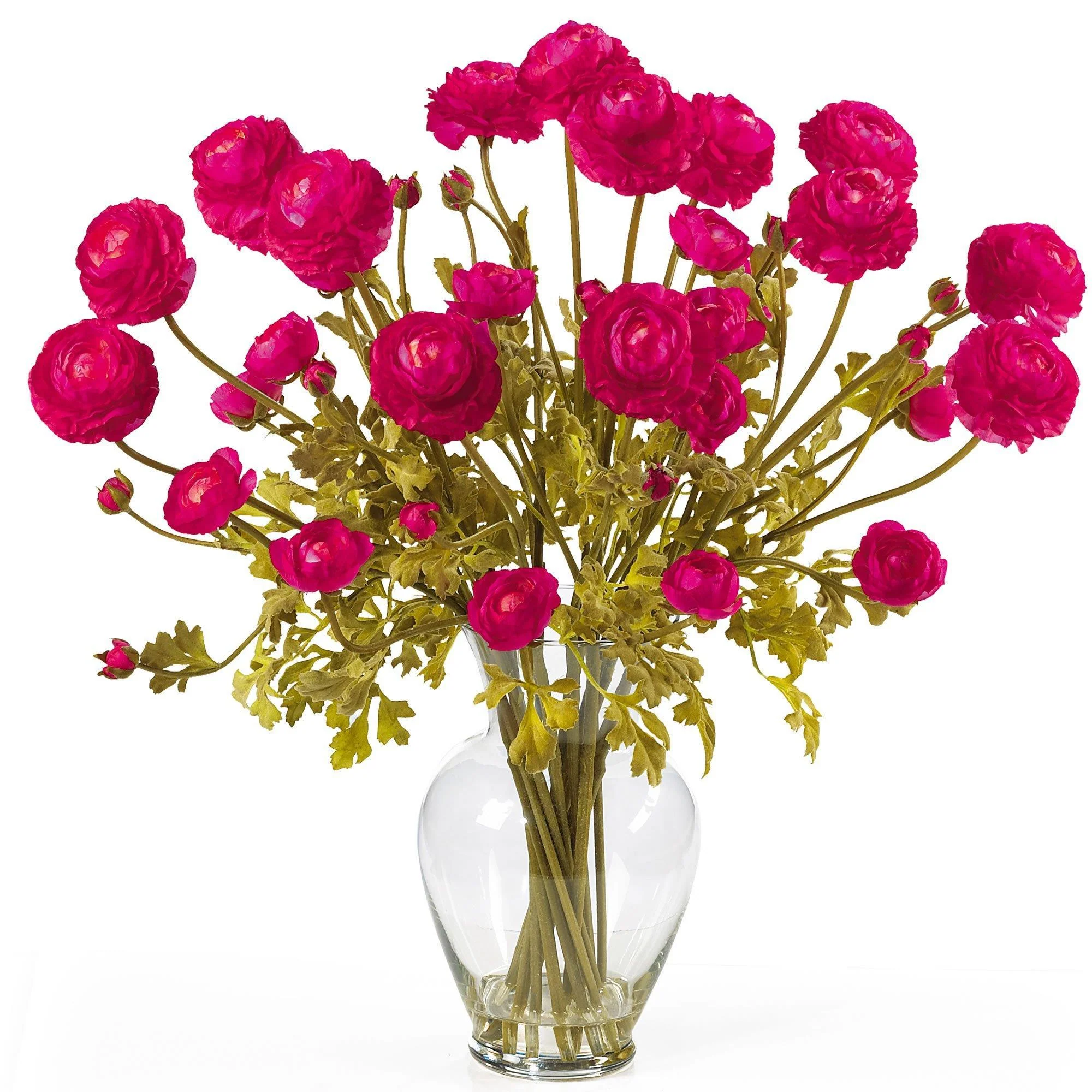Ranunculus Liquid Illusion Silk Flower Arrangement - Image 2