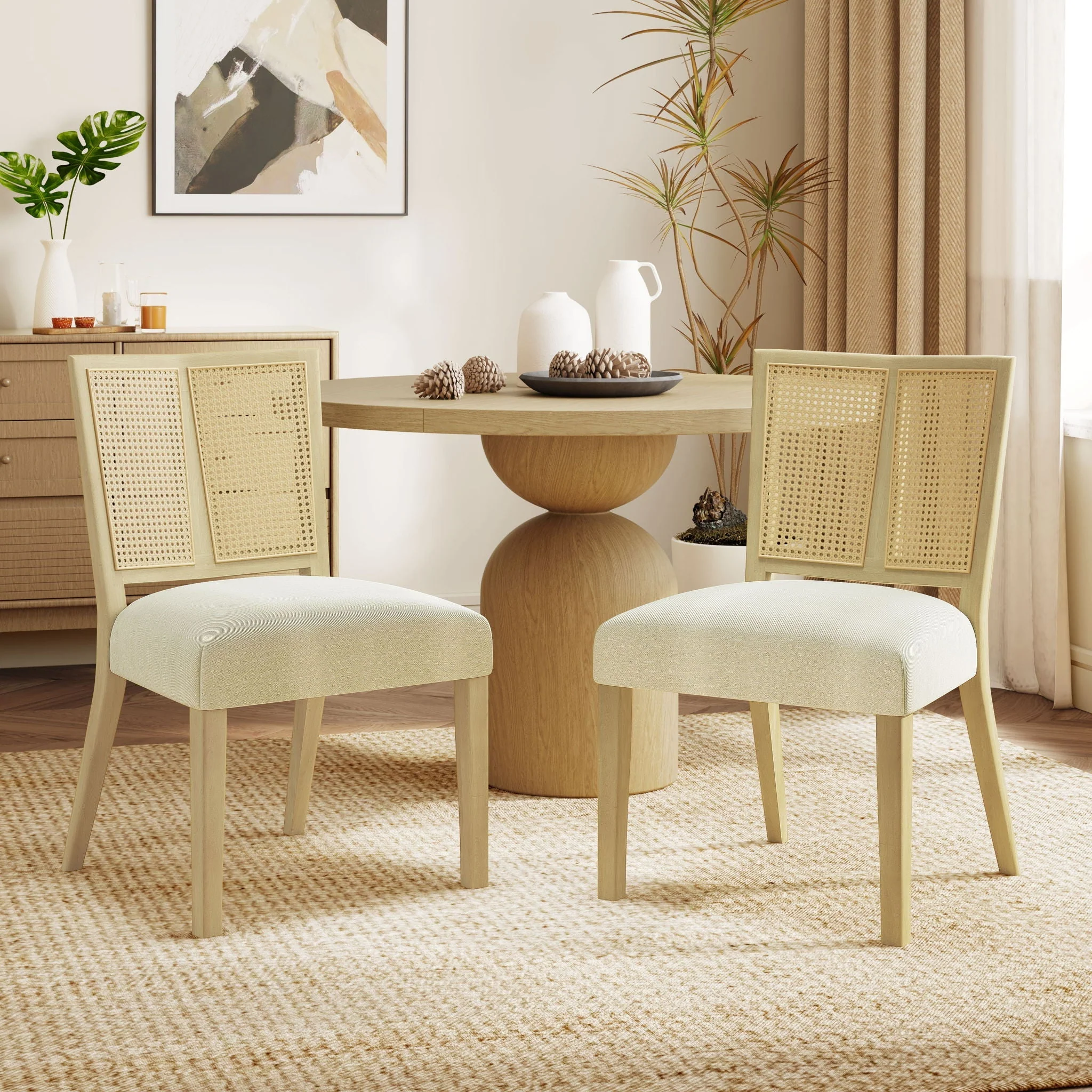 Rattan Dining Chair Without Arms (Set of 2) - Image 5