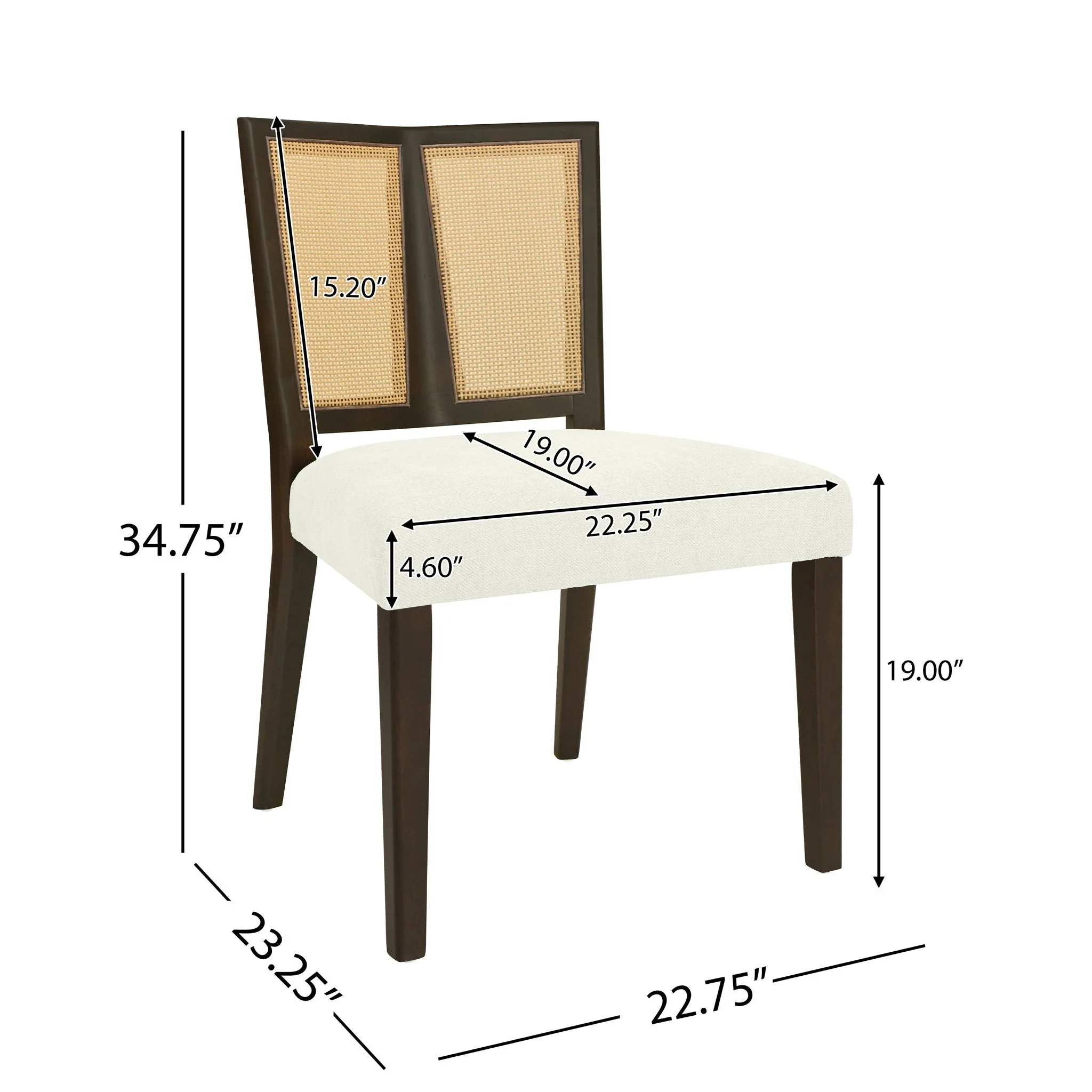 Rattan Dining Chair Without Arms (Set of 2) - Image 8