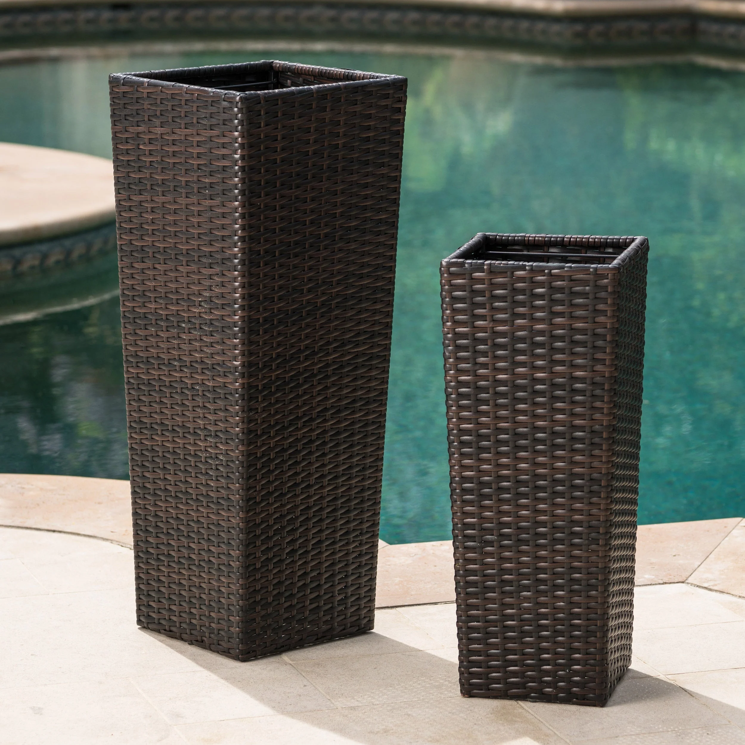 Rattan Flower Pot - Brown - Image 3