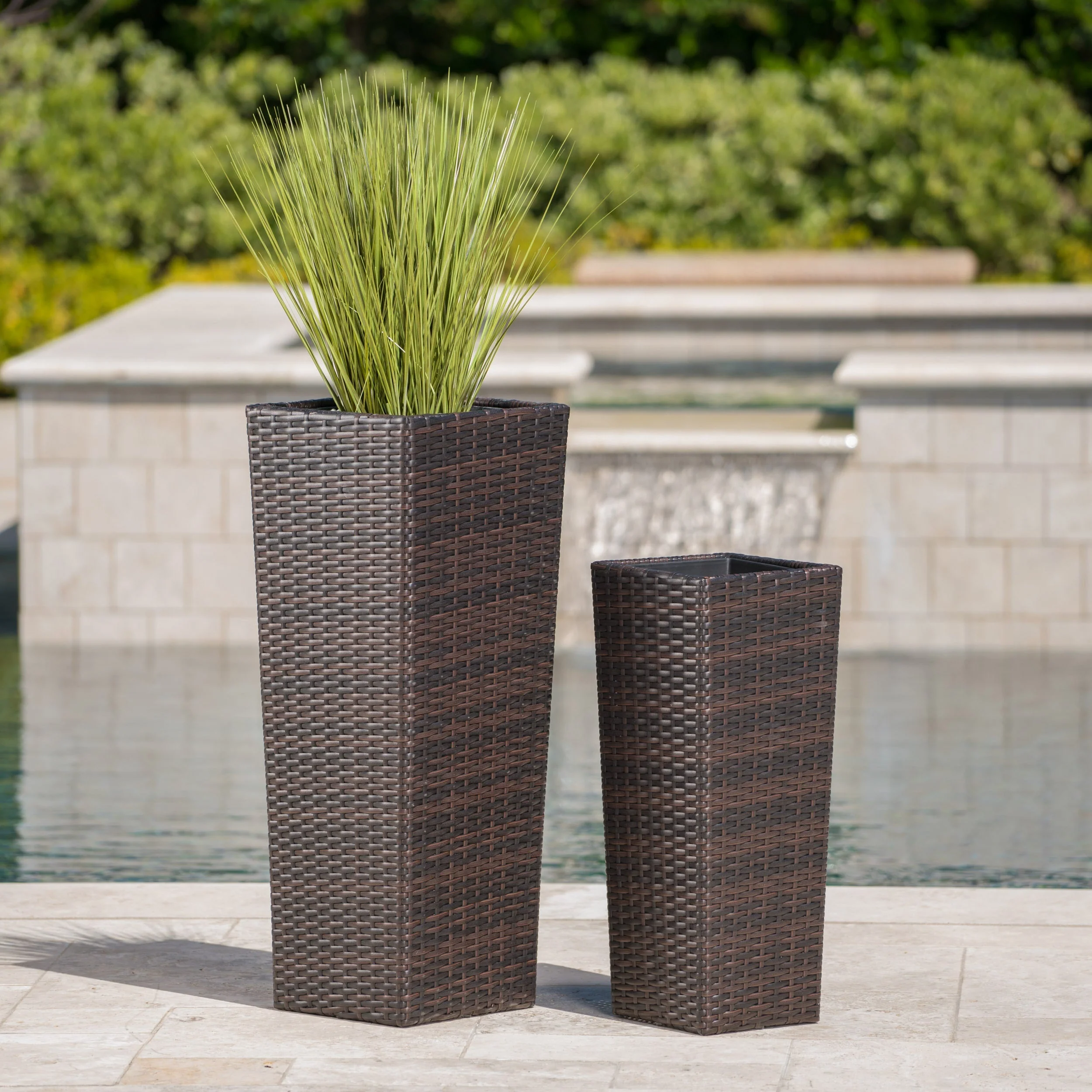 Rattan Flower Pot - Brown - Image 4