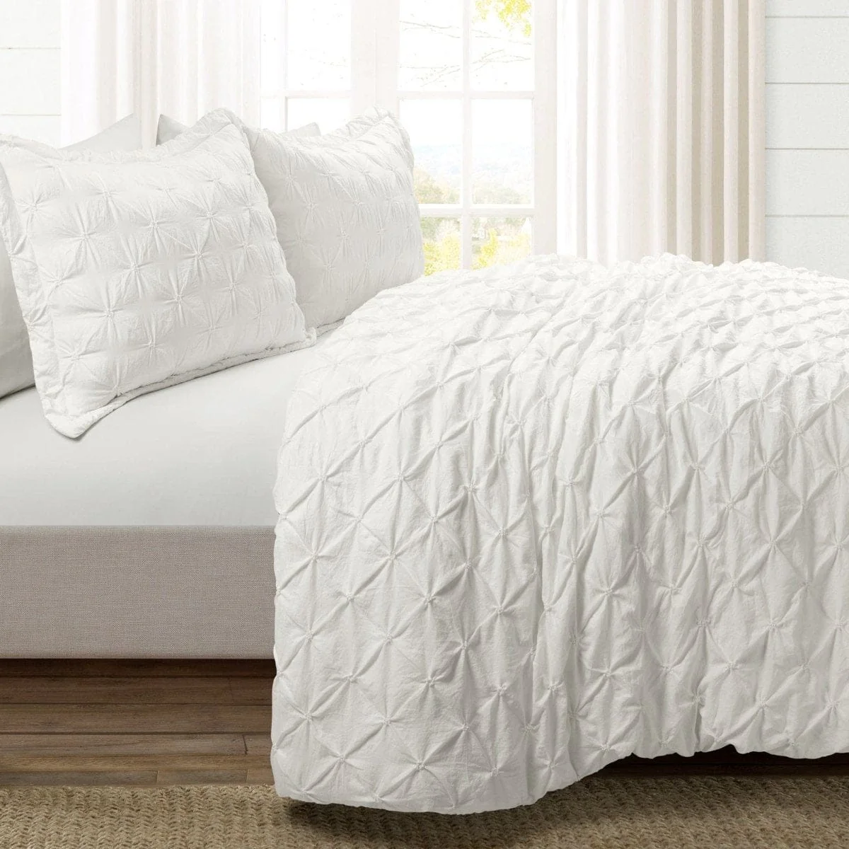 Ravello Pintuck 3 Piece Duvet Cover Set - Image 20