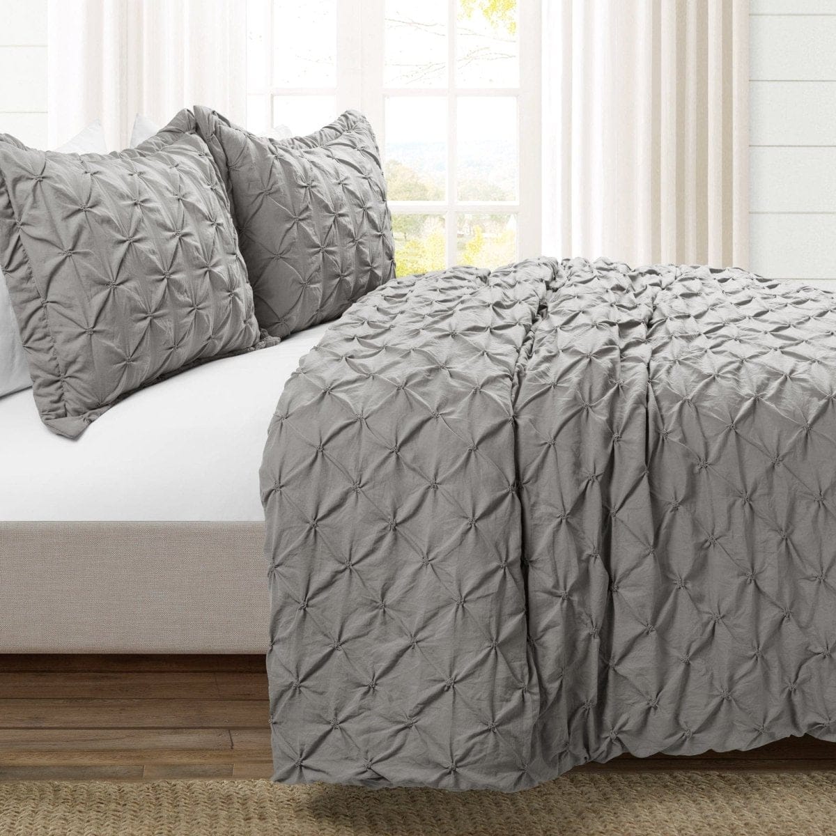 Ravello Pintuck 3 Piece Duvet Cover Set - Image 27