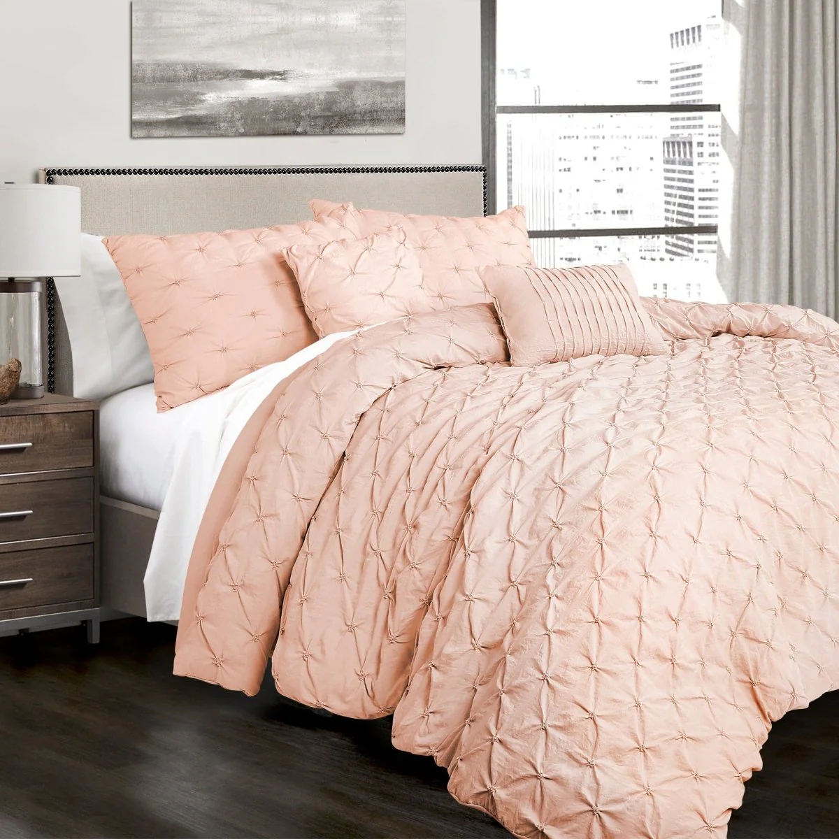 Ravello Pintuck 5 Piece Comforter Set - Image 10