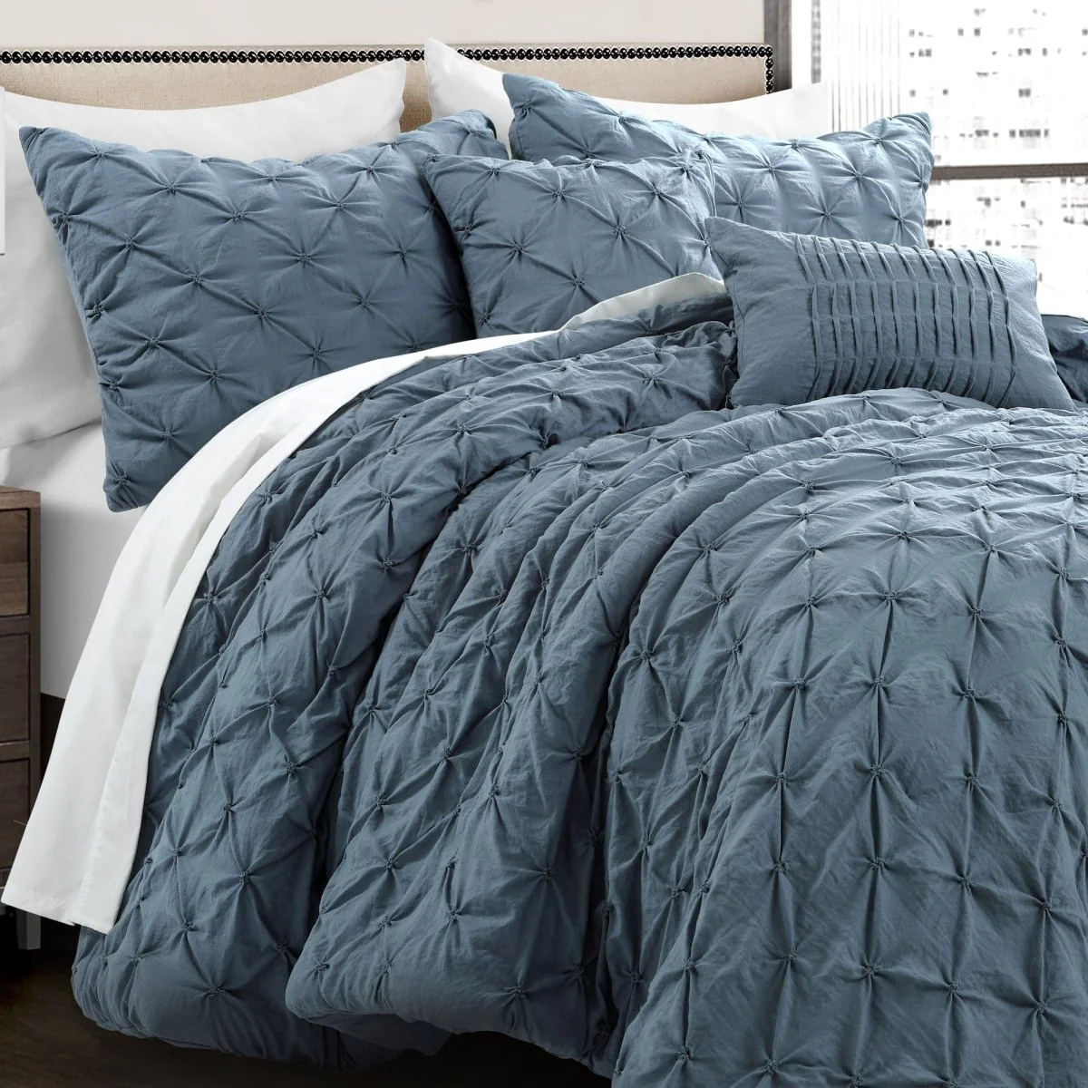 Ravello Pintuck 5 Piece Comforter Set - Image 16