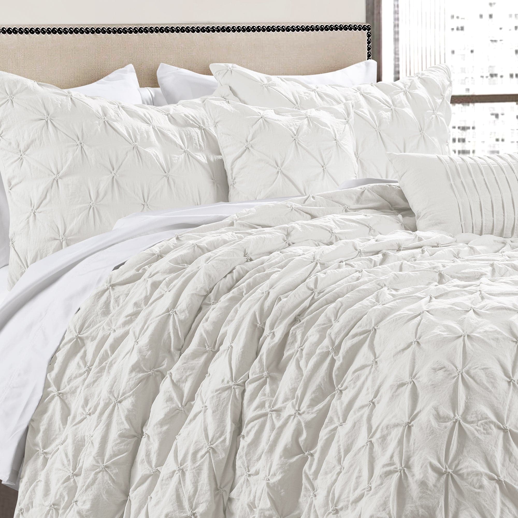 Ravello Pintuck 5 Piece Comforter Set - Image 43