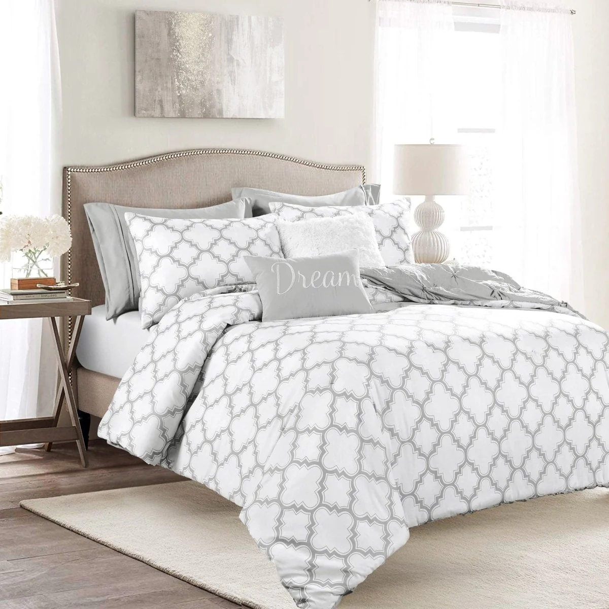 Ravello Pintuck Caroline Geo 7 Piece Comforter Set - Image 4