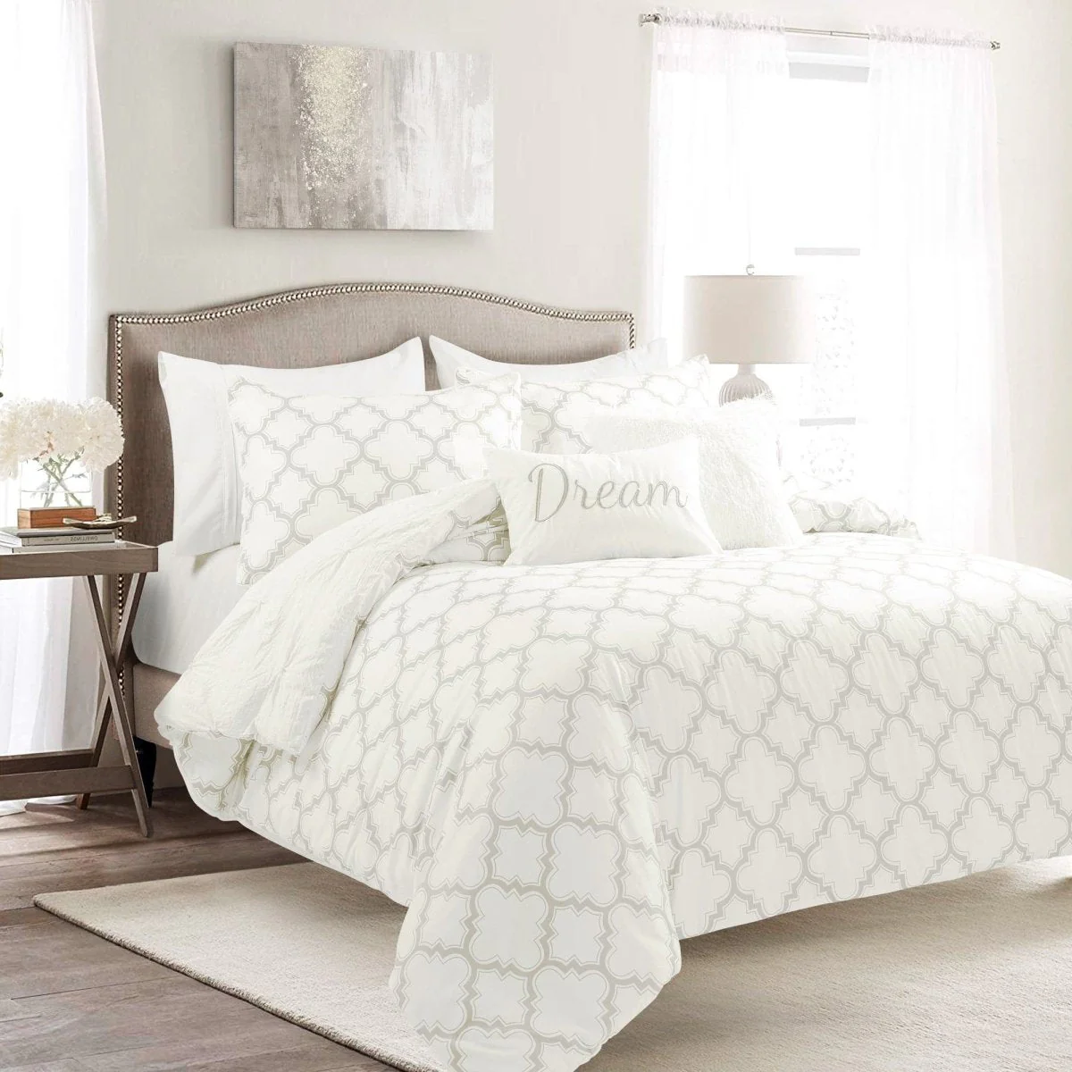 Ravello Pintuck Caroline Geo 7 Piece Comforter Set - Image 5