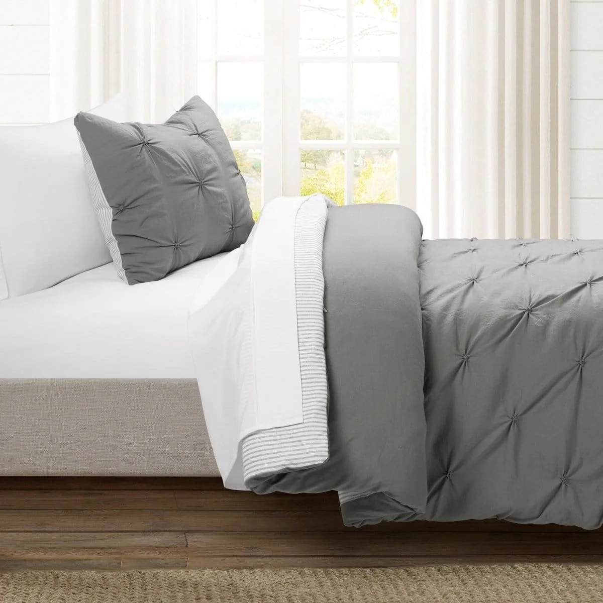 Ravello Pintuck Reversible Comforter Bed In A Bag - Image 12