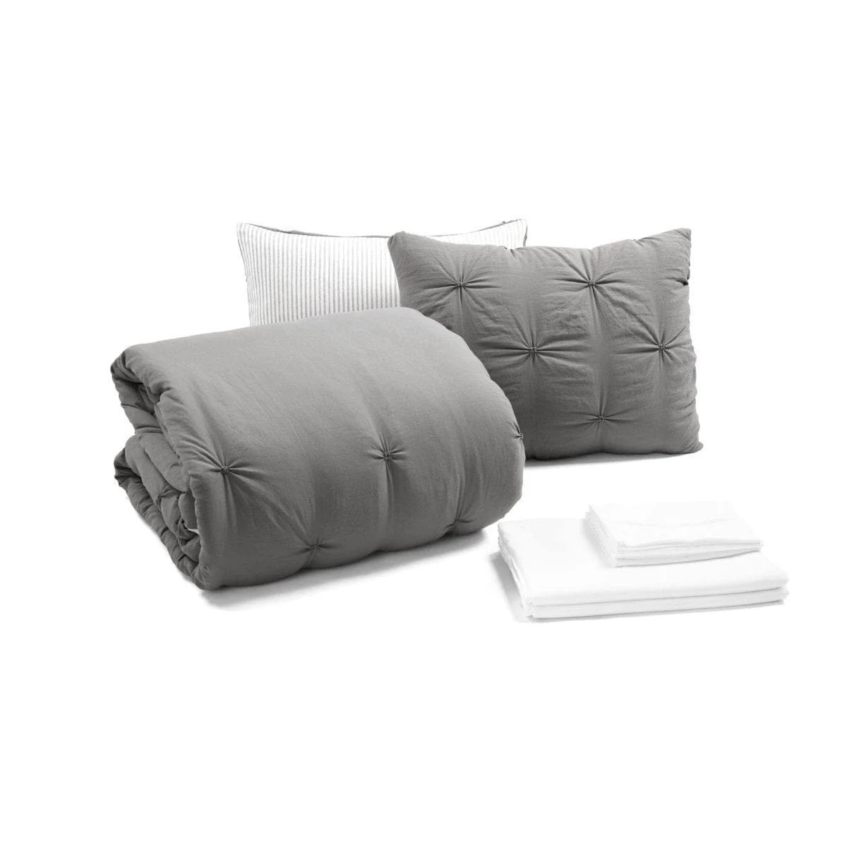 Ravello Pintuck Reversible Comforter Bed In A Bag - Image 18