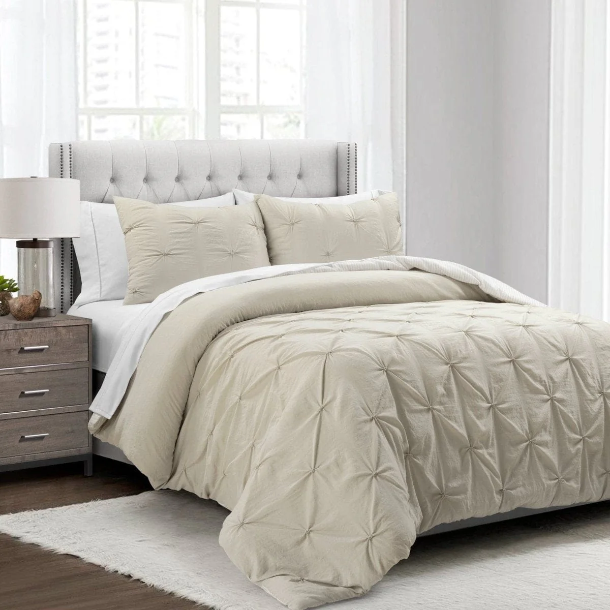 Ravello Pintuck Reversible Comforter Bed In A Bag - Image 2