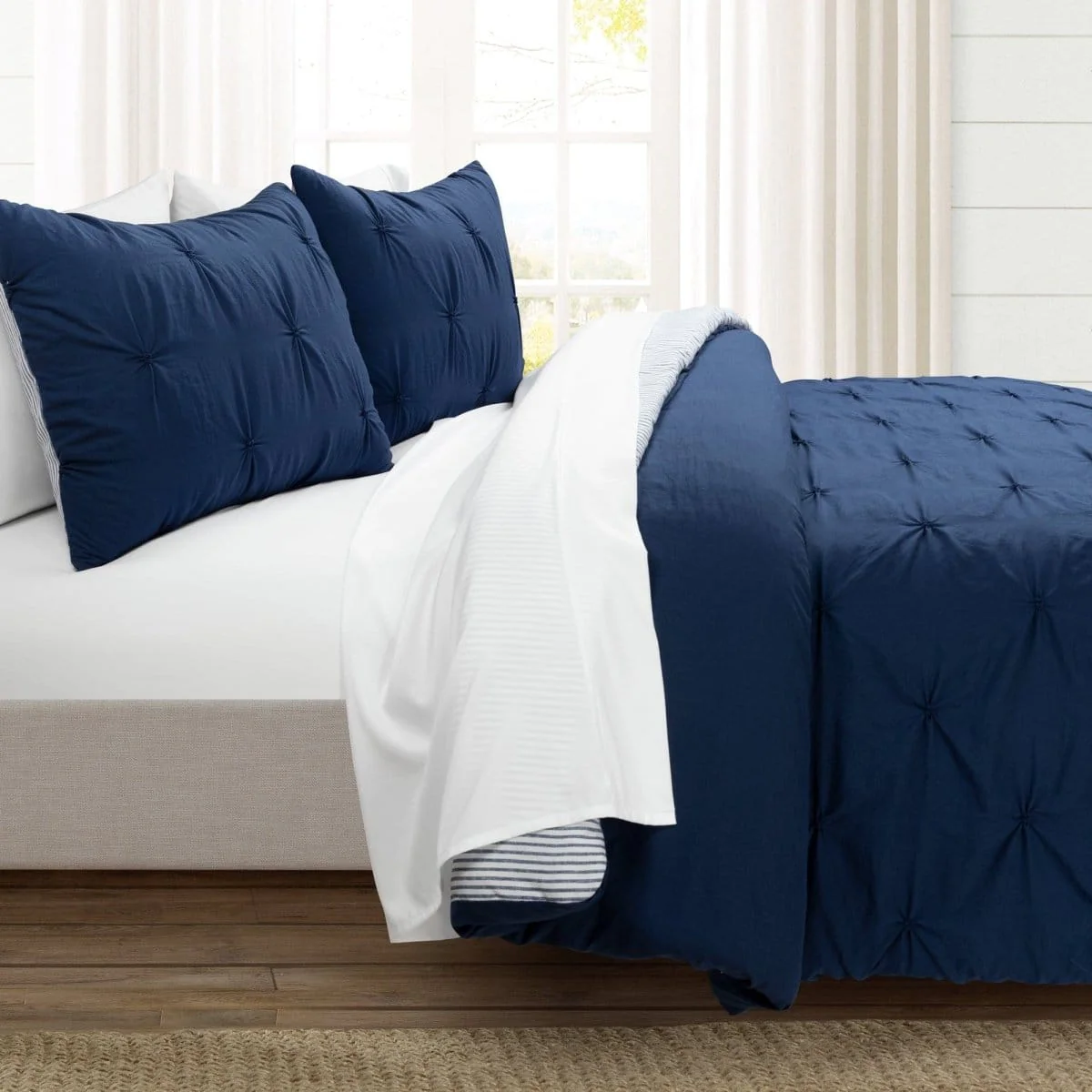 Ravello Pintuck Reversible Comforter Bed In A Bag - Image 20