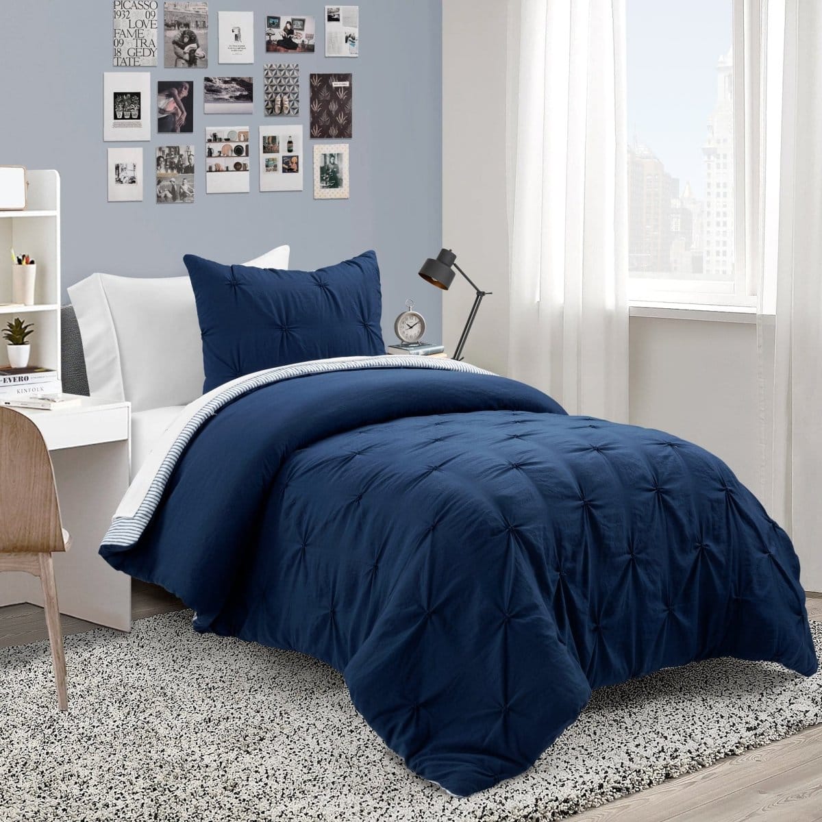 Ravello Pintuck Reversible Comforter Bed In A Bag - Image 21