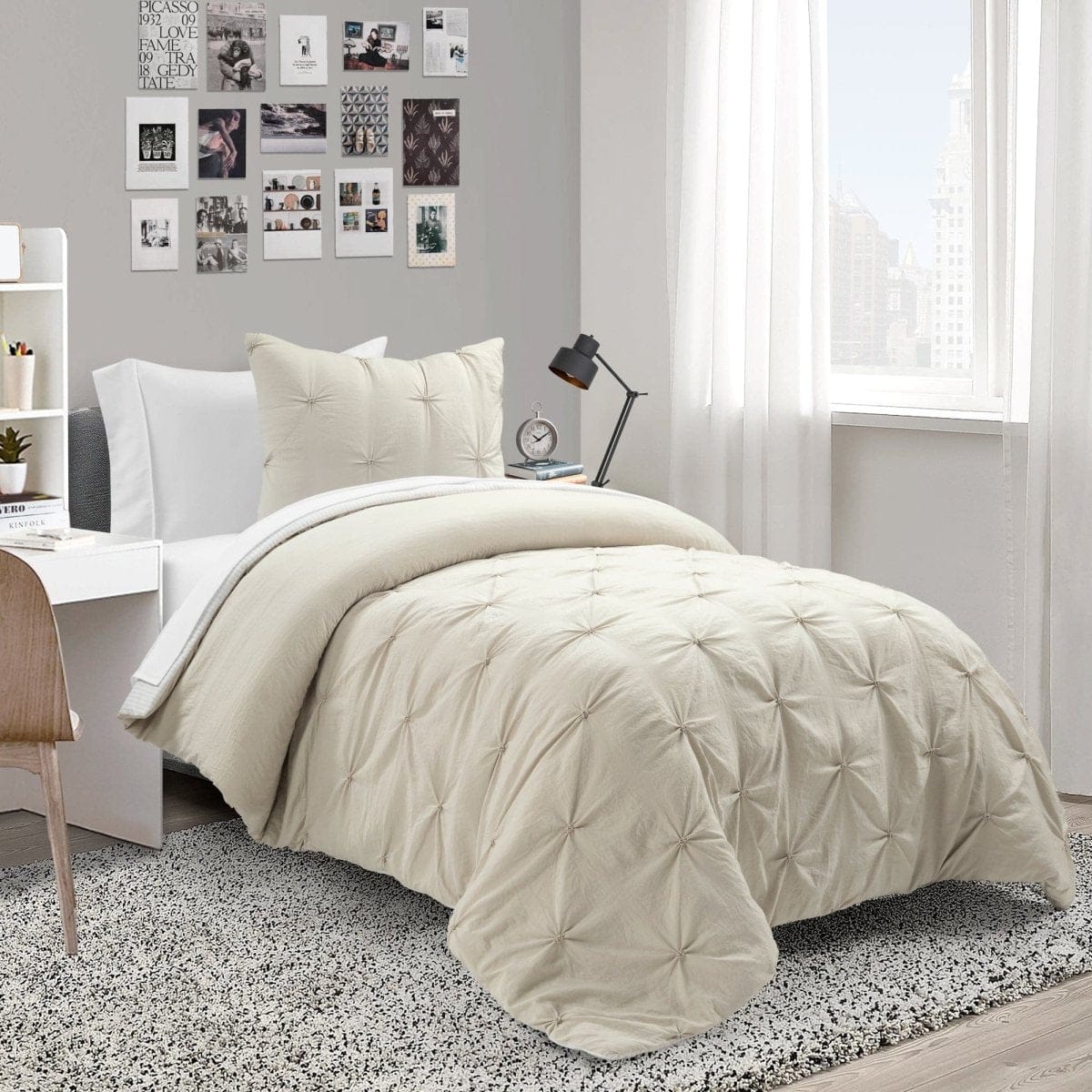 Ravello Pintuck Reversible Comforter Bed In A Bag - Image 3