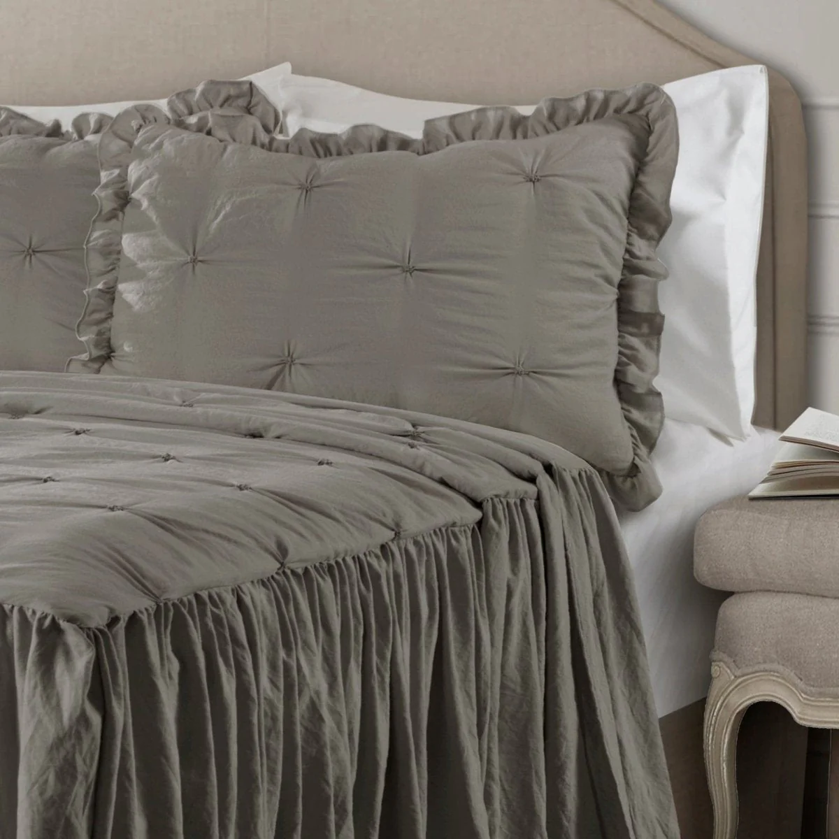 Ravello Pintuck Ruffle Skirt Bedspread Set - Image 25
