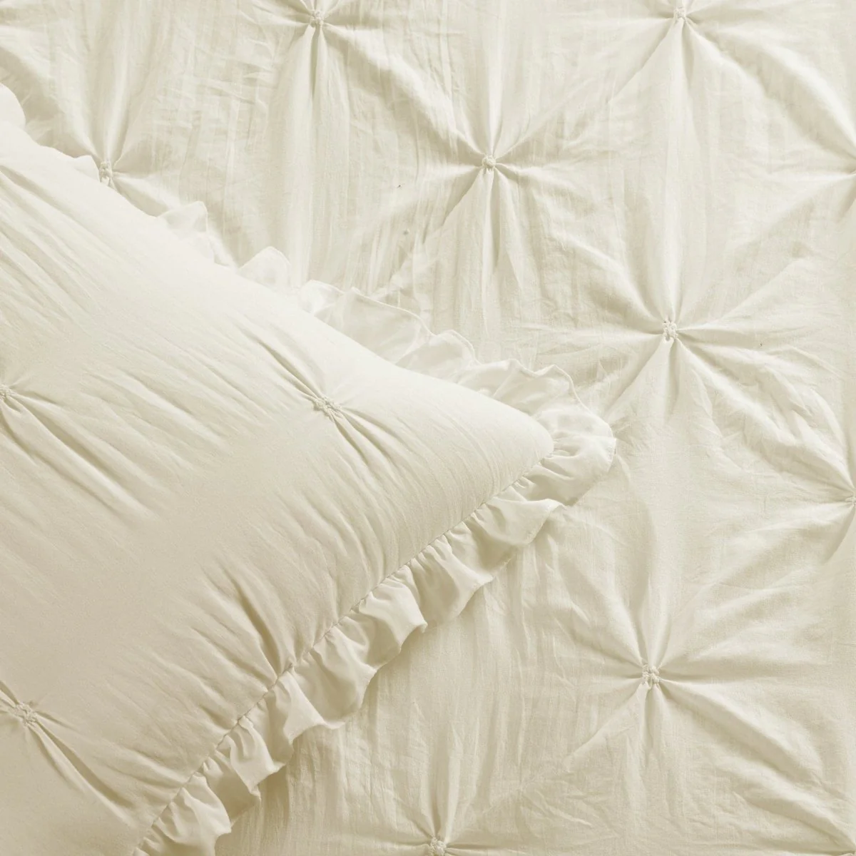 Ravello Pintuck Ruffle Skirt Bedspread Set - Image 6
