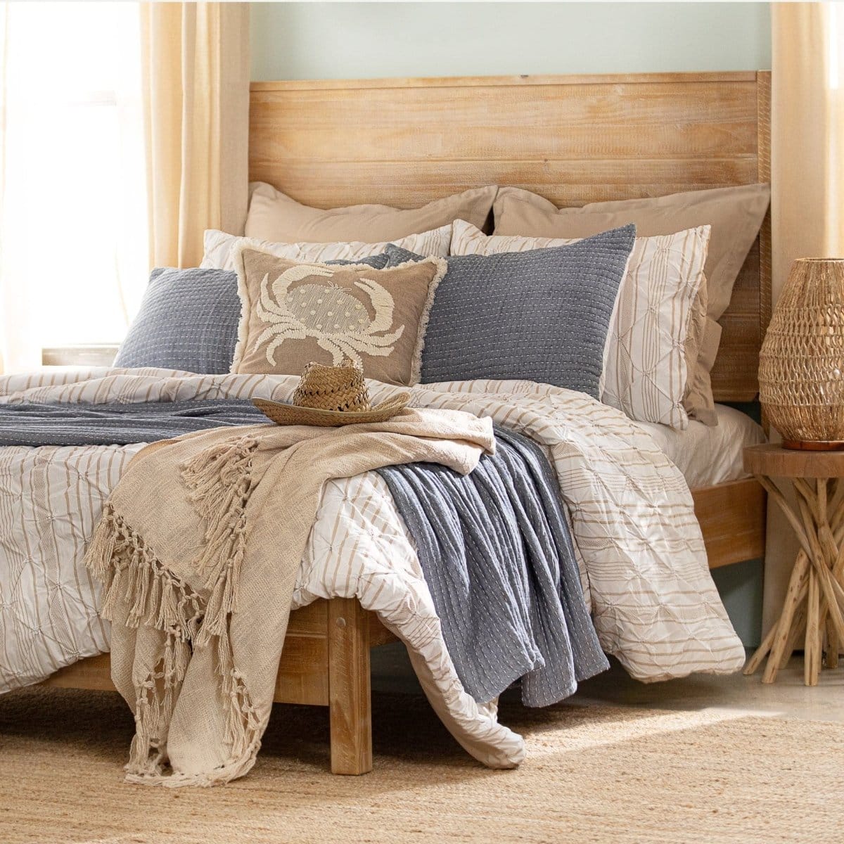 Ravello Pintuck Stripe 5 Piece Comforter Set - Image 26